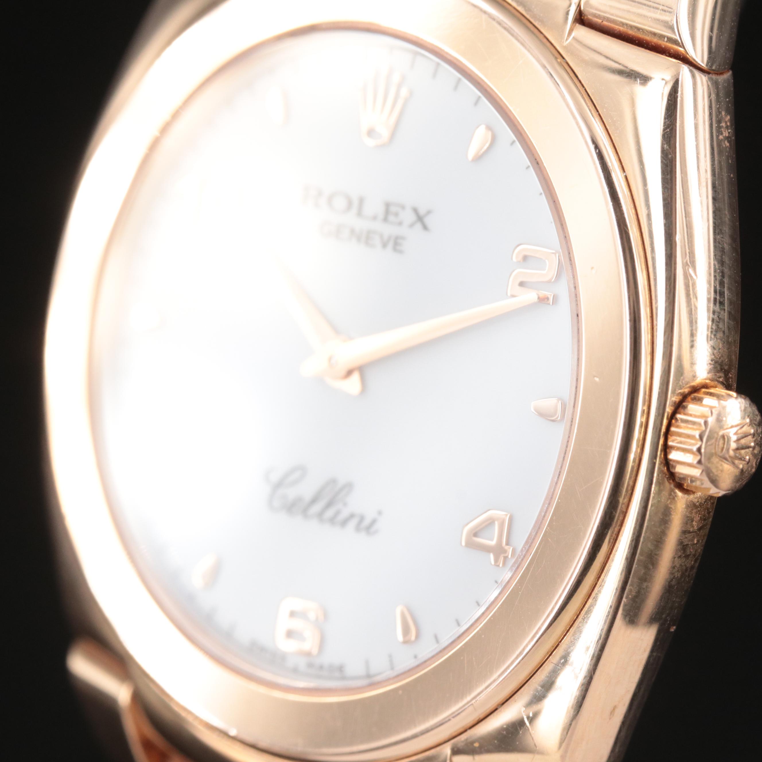 1990s 18K Rolex Cellini Stem Wind Watch