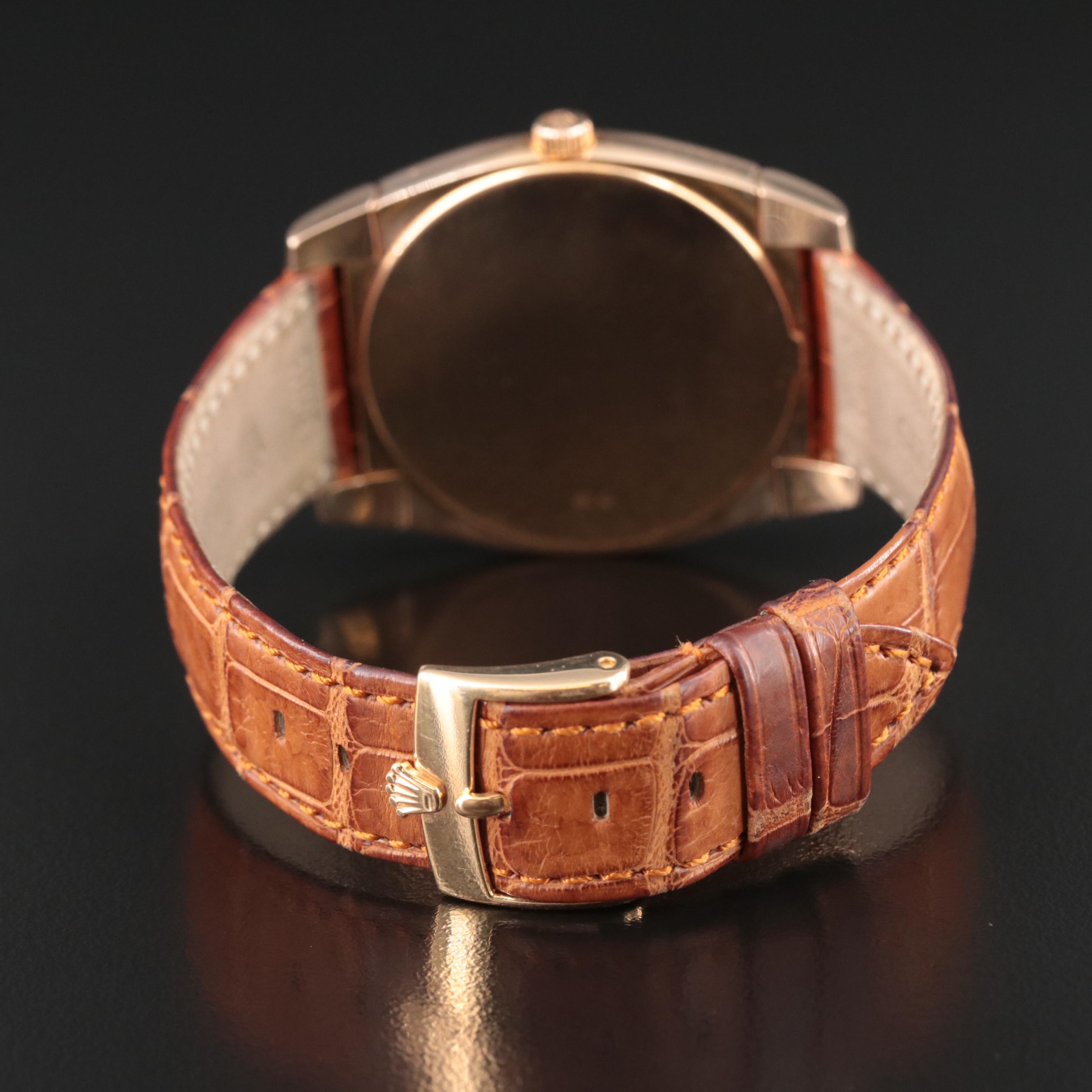 1990s 18K Rolex Cellini Stem Wind Watch