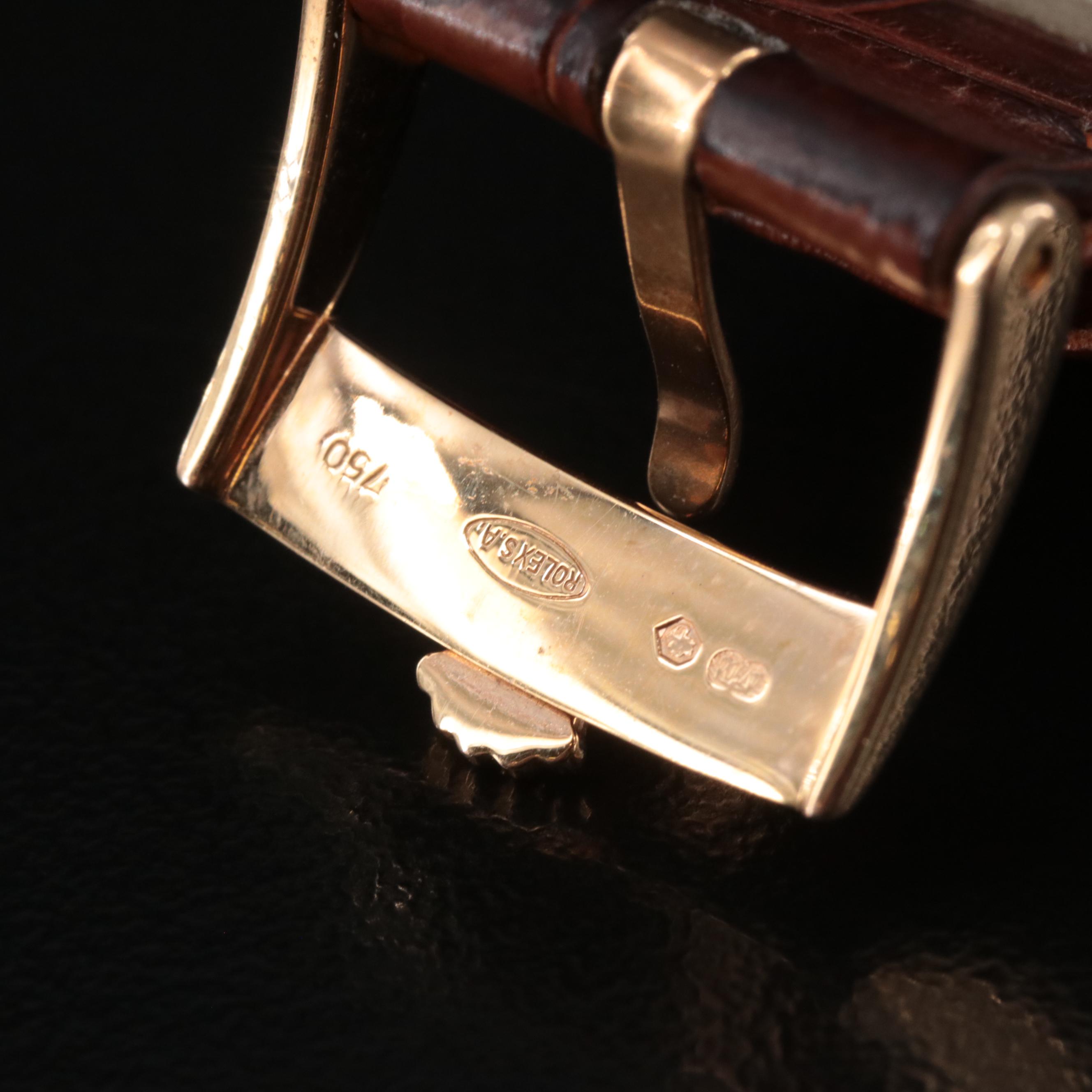 1990s 18K Rolex Cellini Stem Wind Watch