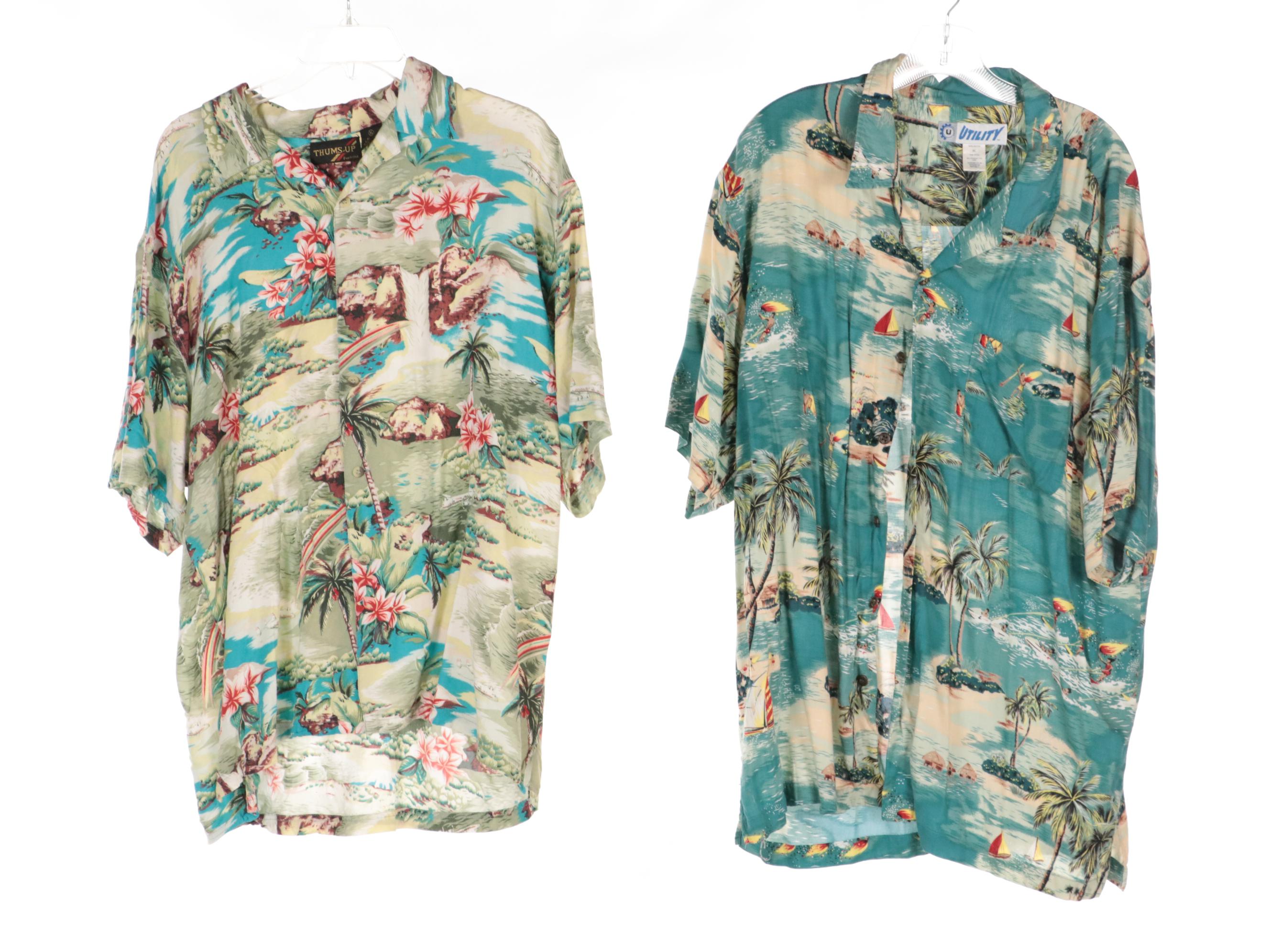 Men's Printed and Hawaiian Style Button-Up Shirts