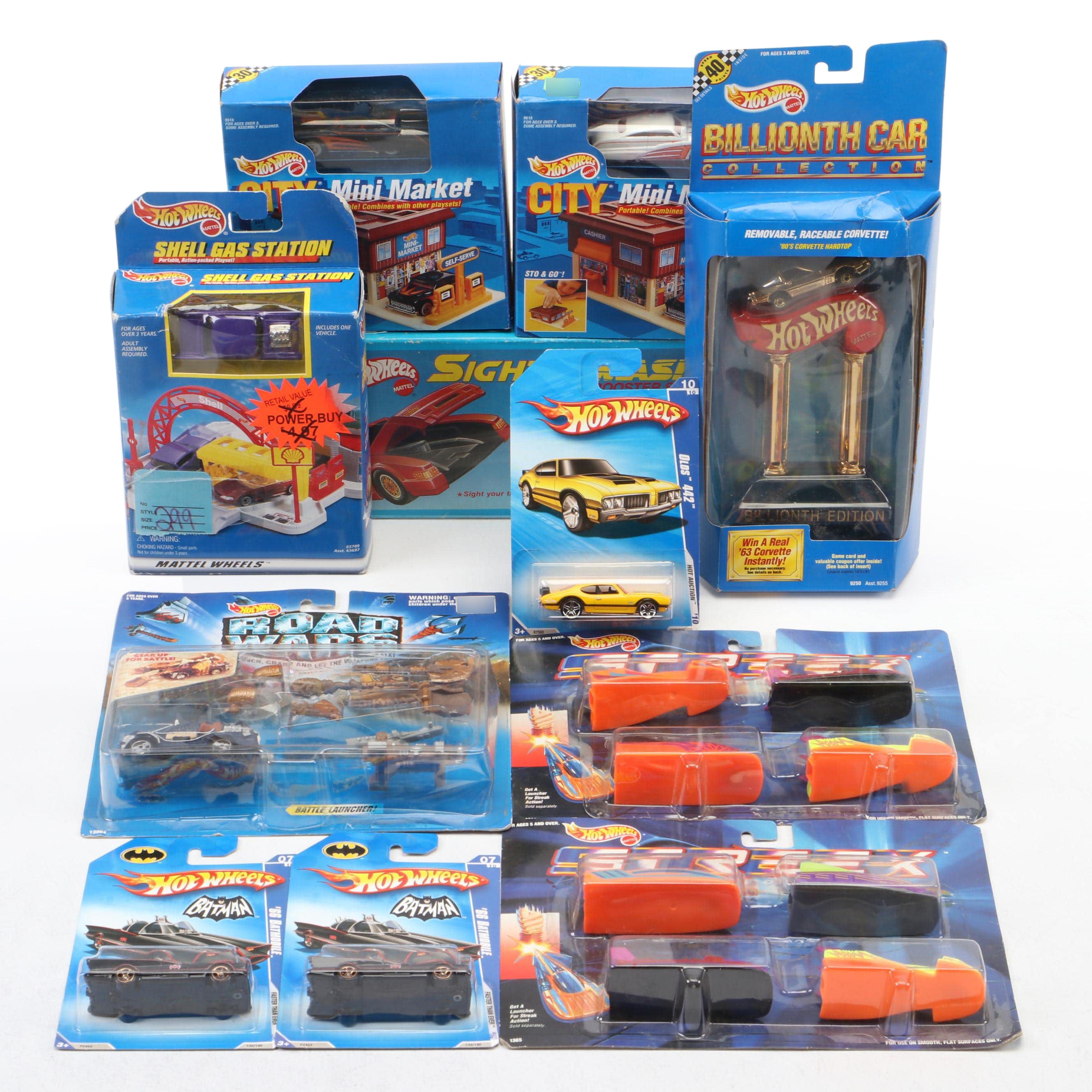 Hot Wheels "Shell Gas Station", "'66 Batmobile" and More