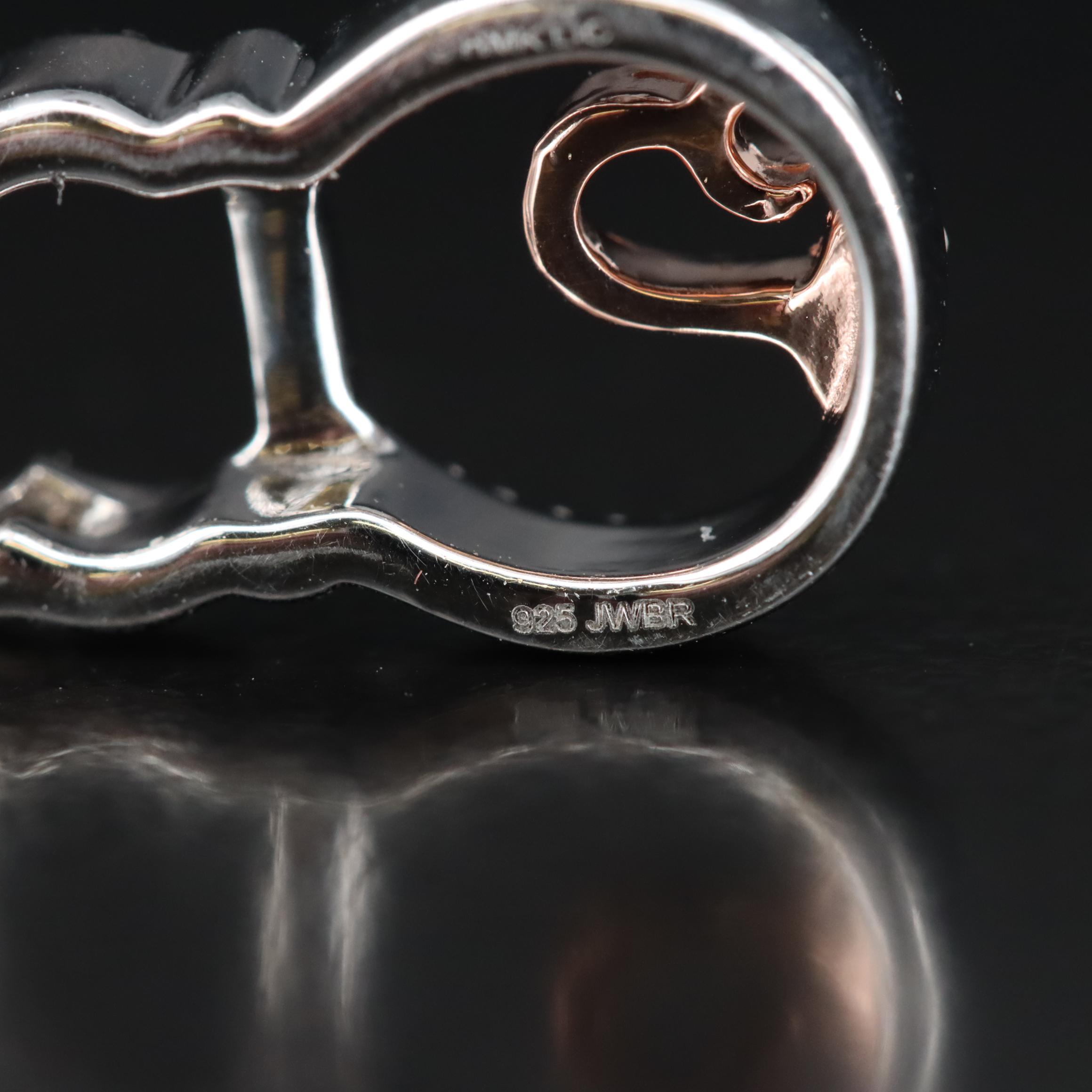 Sterling Diamond Cat Pendant Necklace