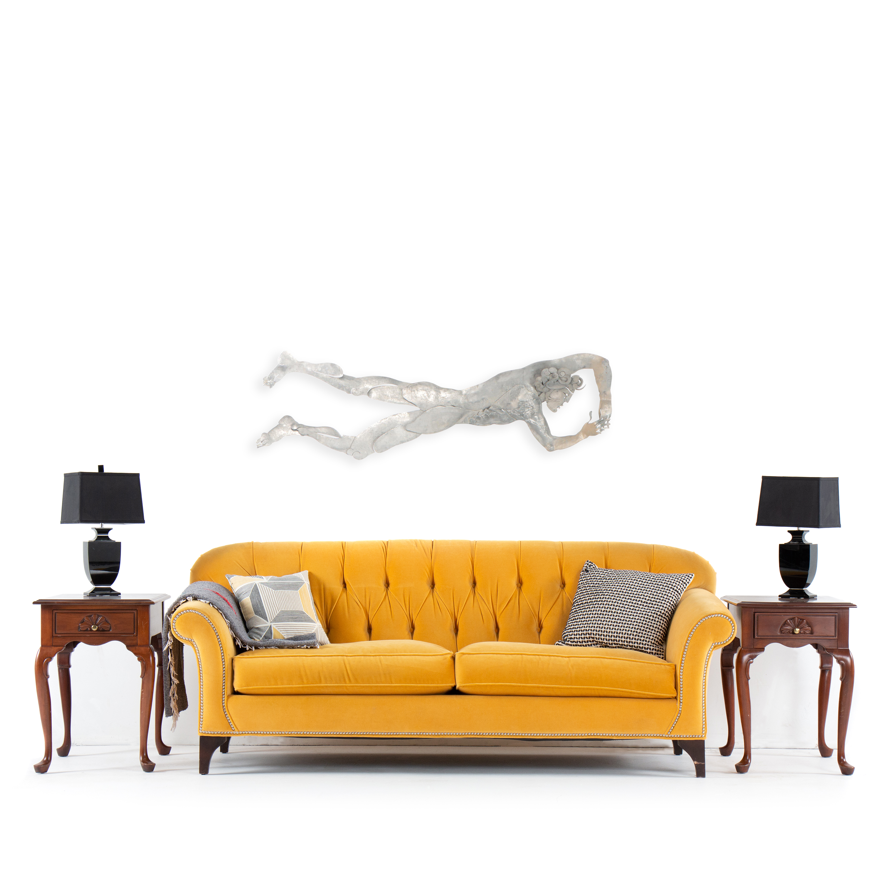 Sculpted Metal Man Wall Art