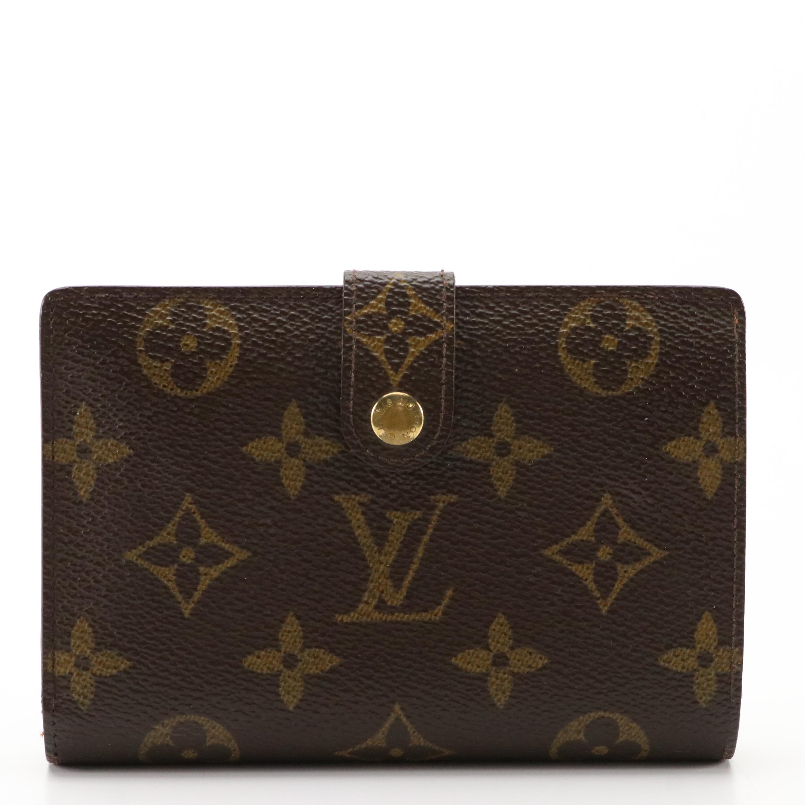 Louis Vuitton Porte Viennois Kiss Lock Coin Purse Wallet in Monogram Canvas
