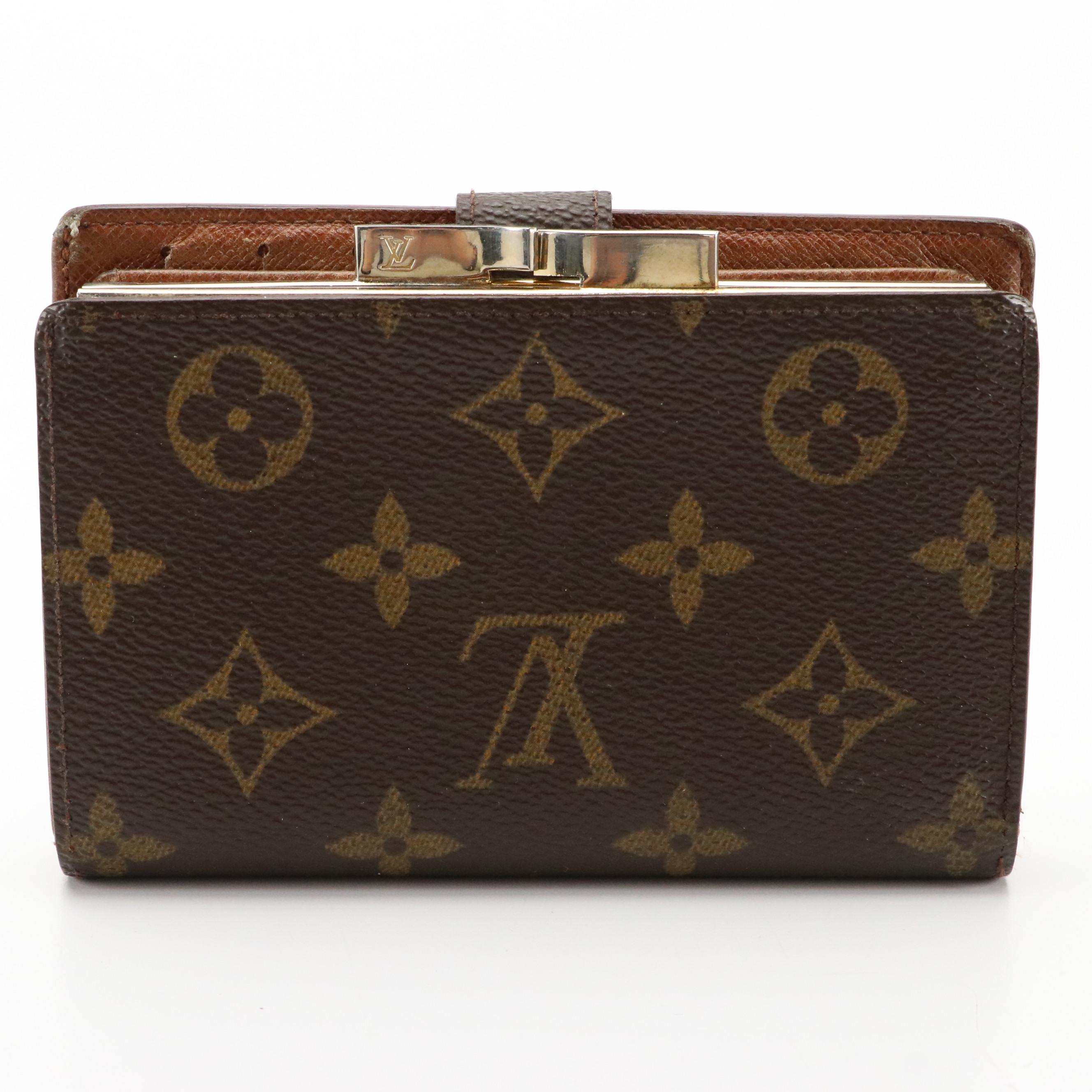 Louis Vuitton Porte Viennois Kiss Lock Coin Purse Wallet in Monogram Canvas