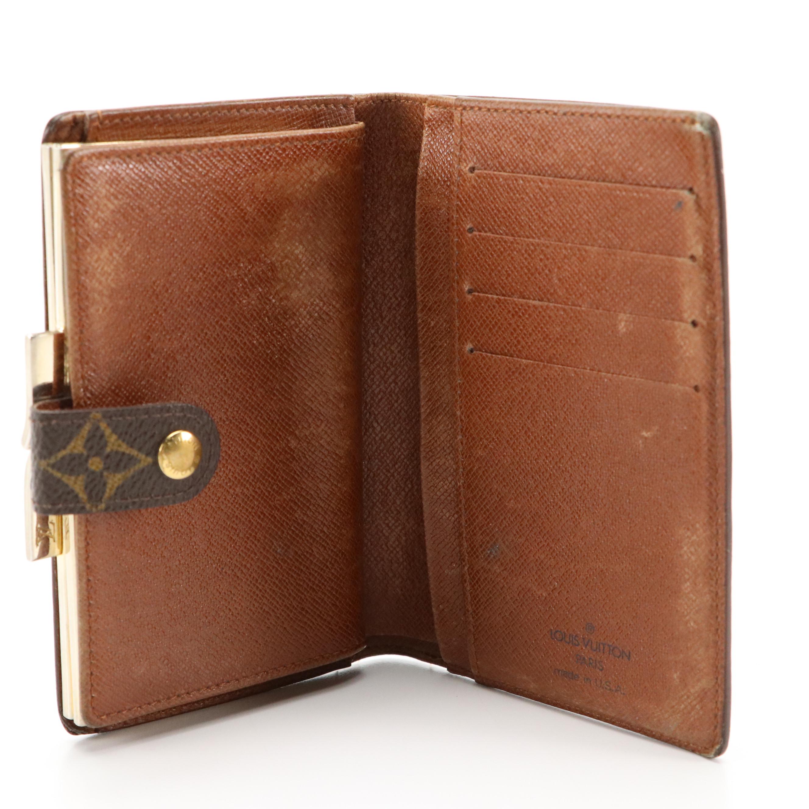 Louis Vuitton Porte Viennois Kiss Lock Coin Purse Wallet in Monogram Canvas