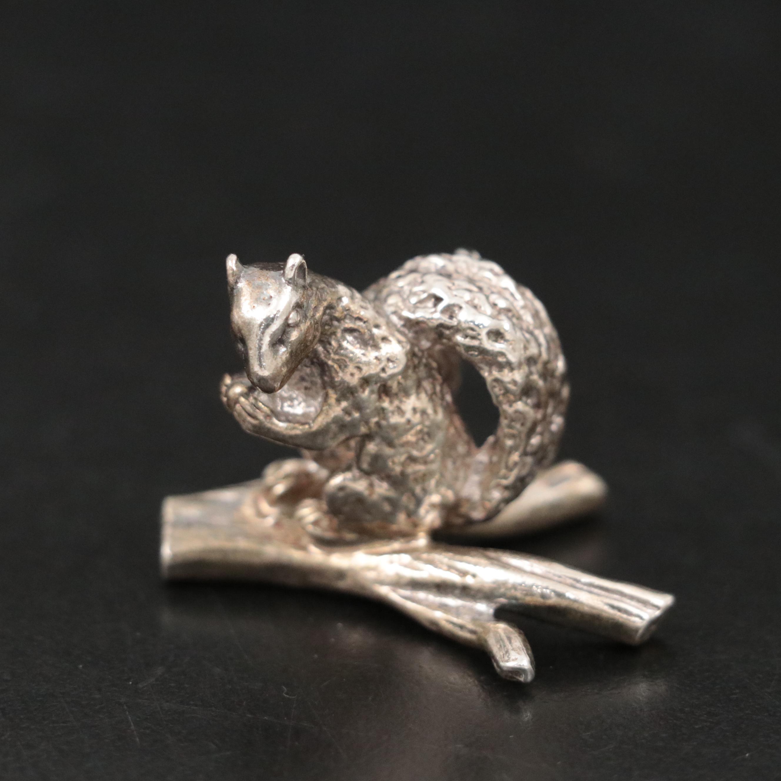 Tiffany & Co. Sterling Silver Squirrel on Branch Place Card Holder
