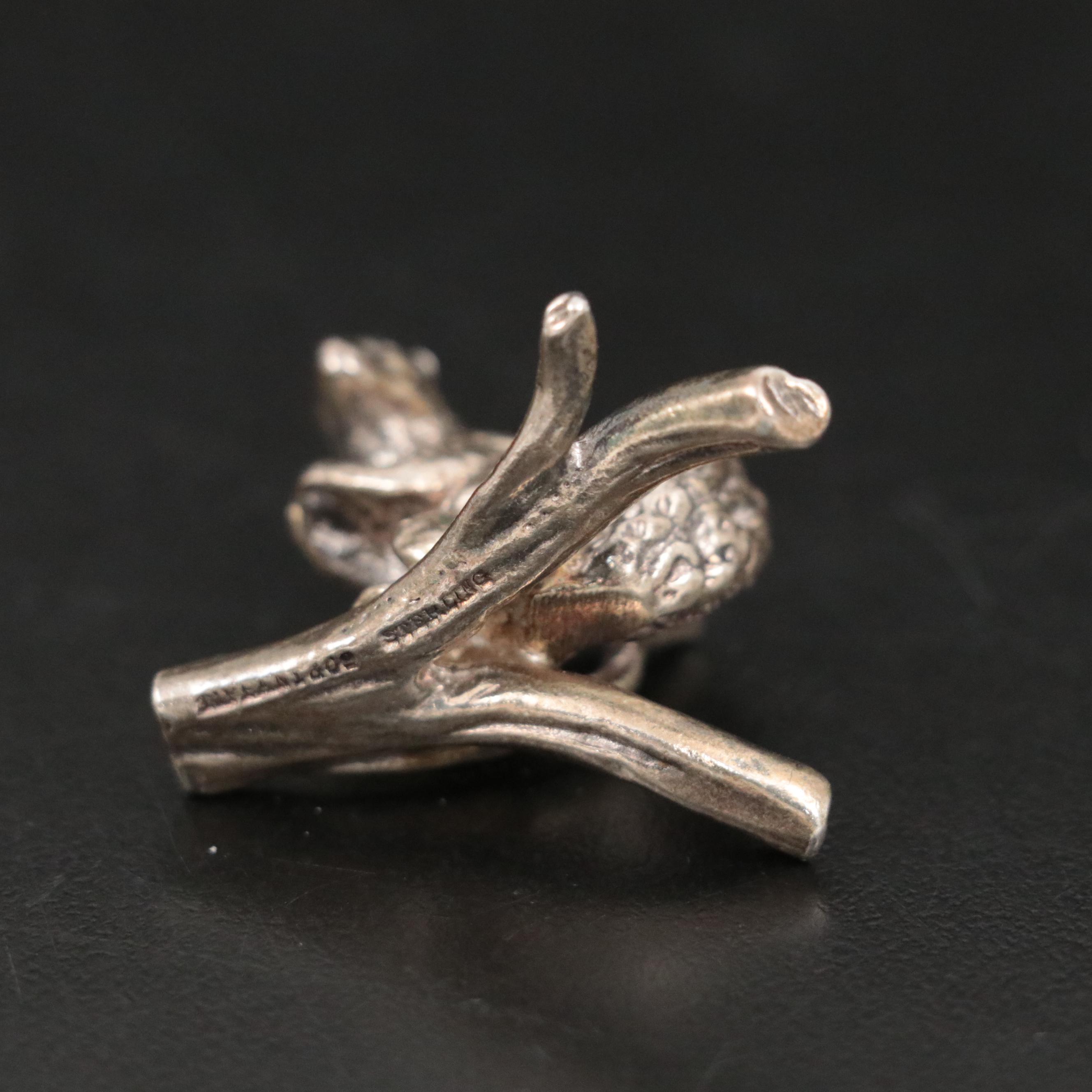 Tiffany & Co. Sterling Silver Squirrel on Branch Place Card Holder