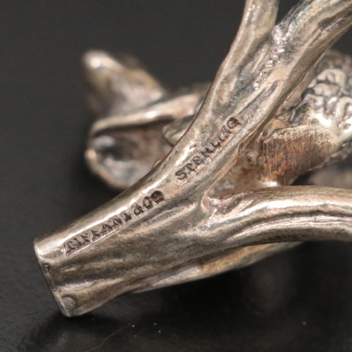 Tiffany & Co. Sterling Silver Squirrel on Branch Place Card Holder