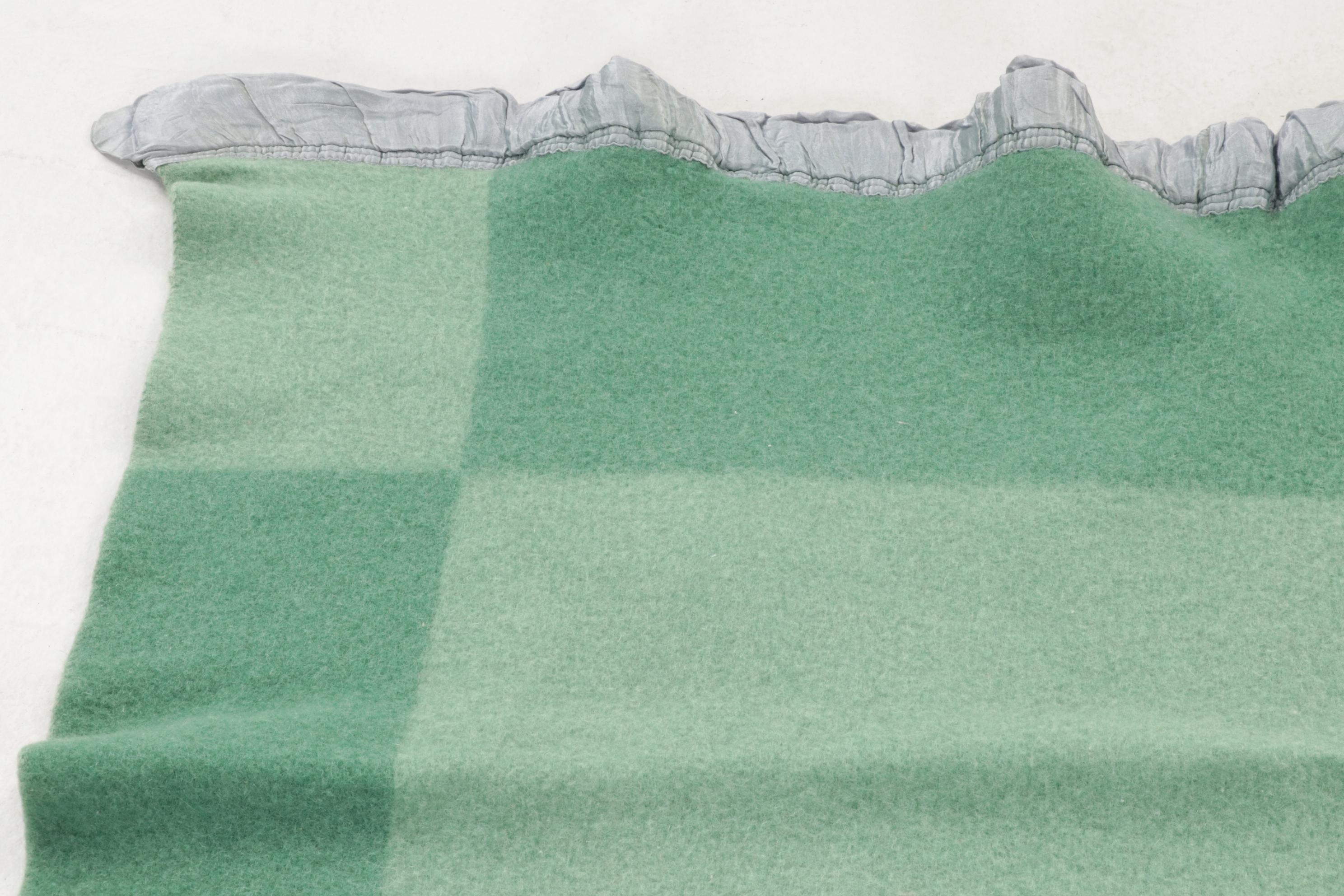 Wool Blanket with Satin Trim, Waffle Weave Blanket, and Chenille Bedspread