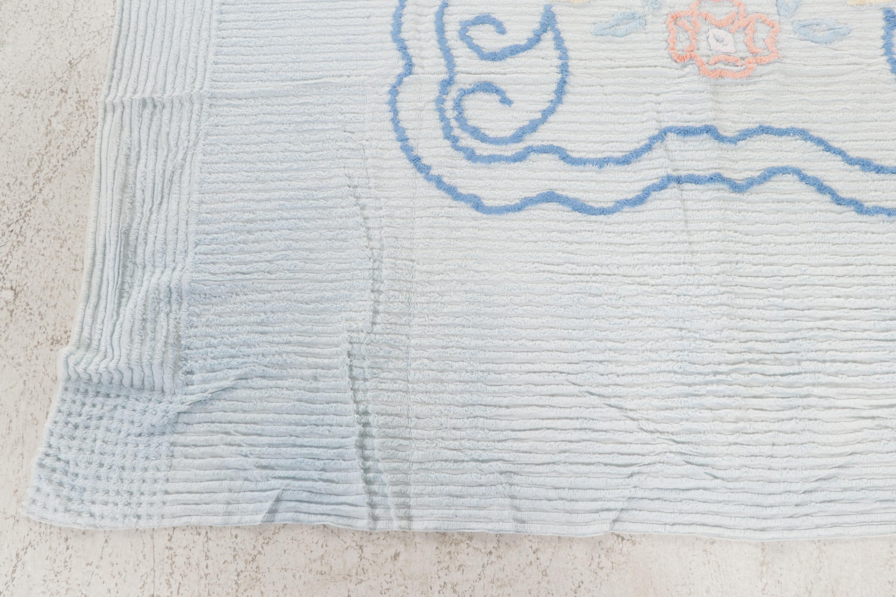 Wool Blanket with Satin Trim, Waffle Weave Blanket, and Chenille Bedspread