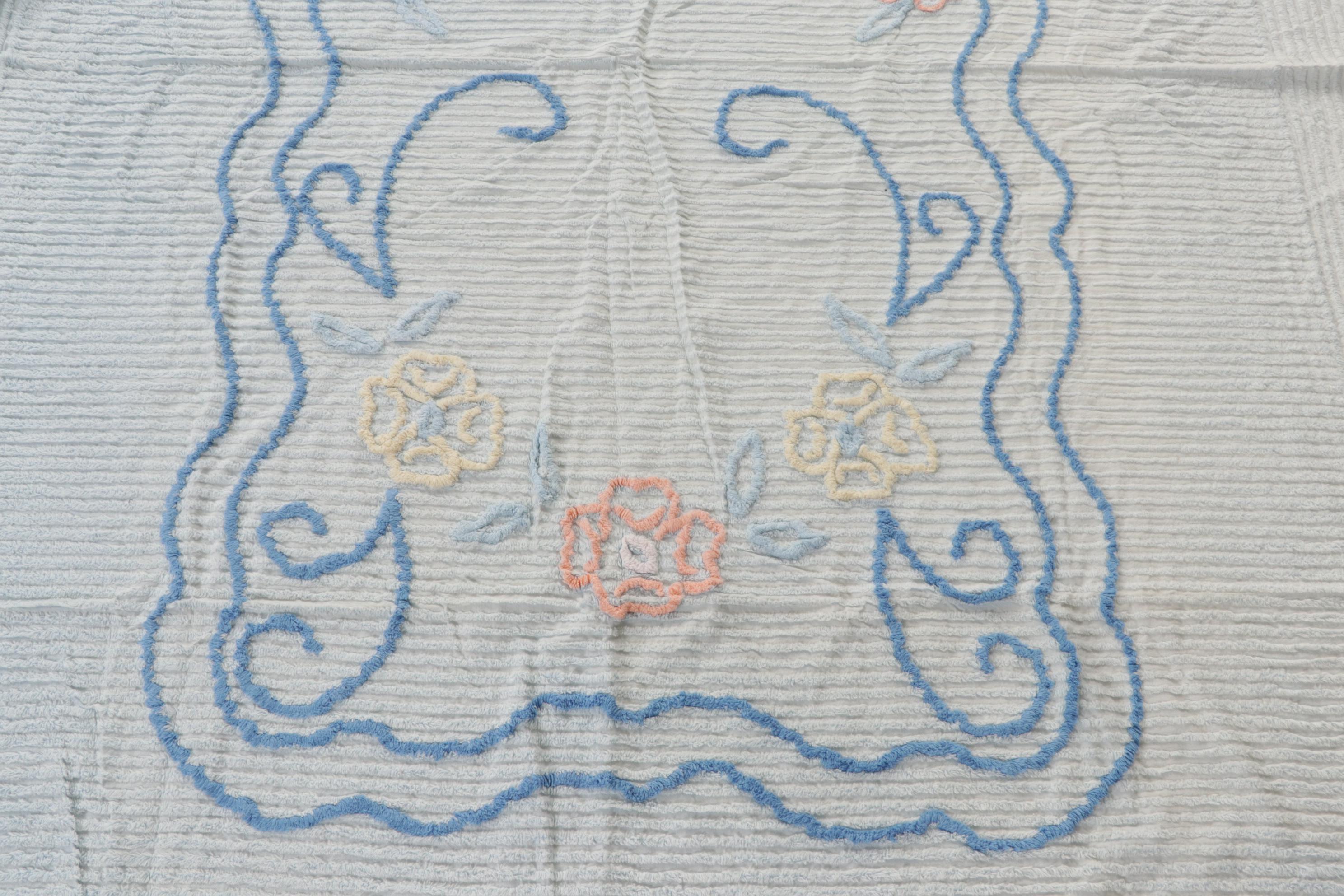 Wool Blanket with Satin Trim, Waffle Weave Blanket, and Chenille Bedspread