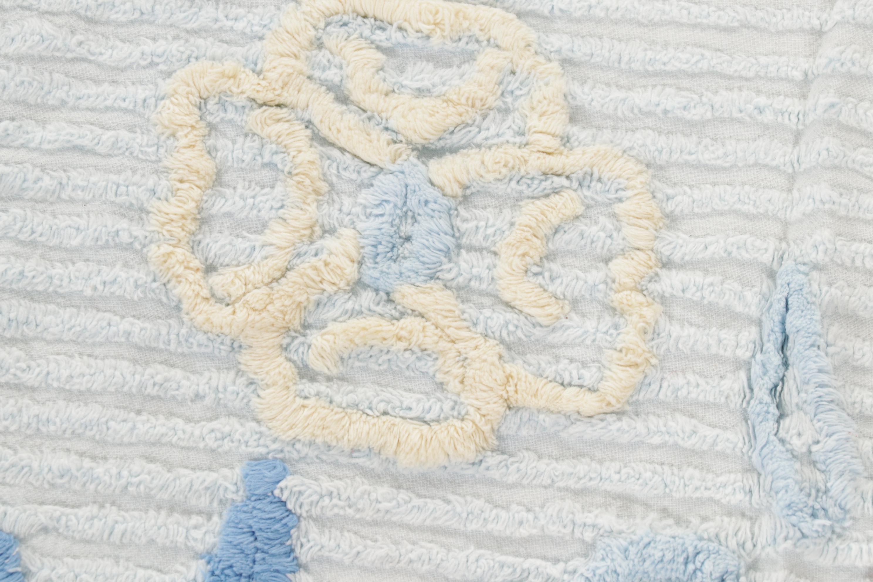 Wool Blanket with Satin Trim, Waffle Weave Blanket, and Chenille Bedspread