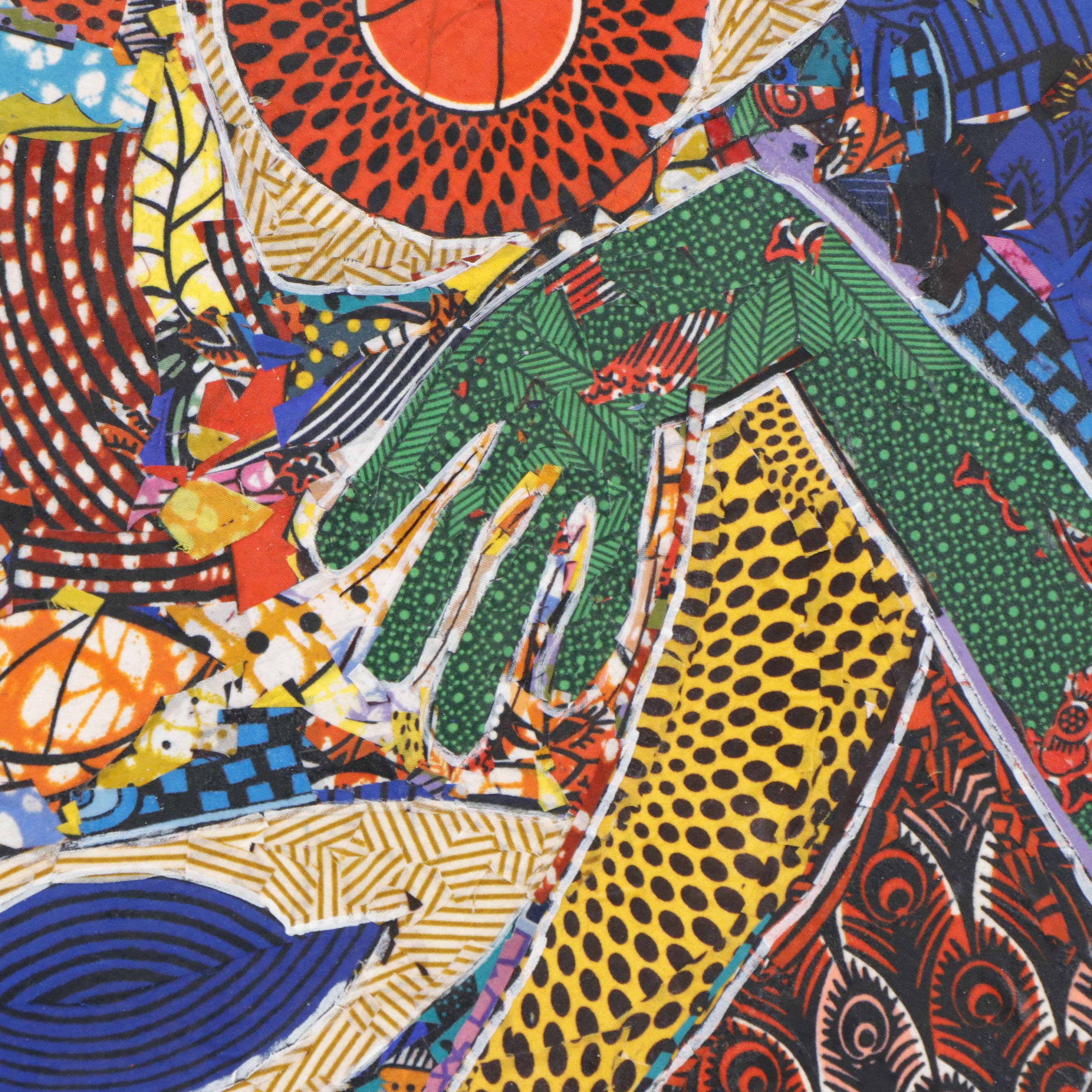 Ola Williams Abstract Mixed Media Painting "Prosperous Lady," 2020