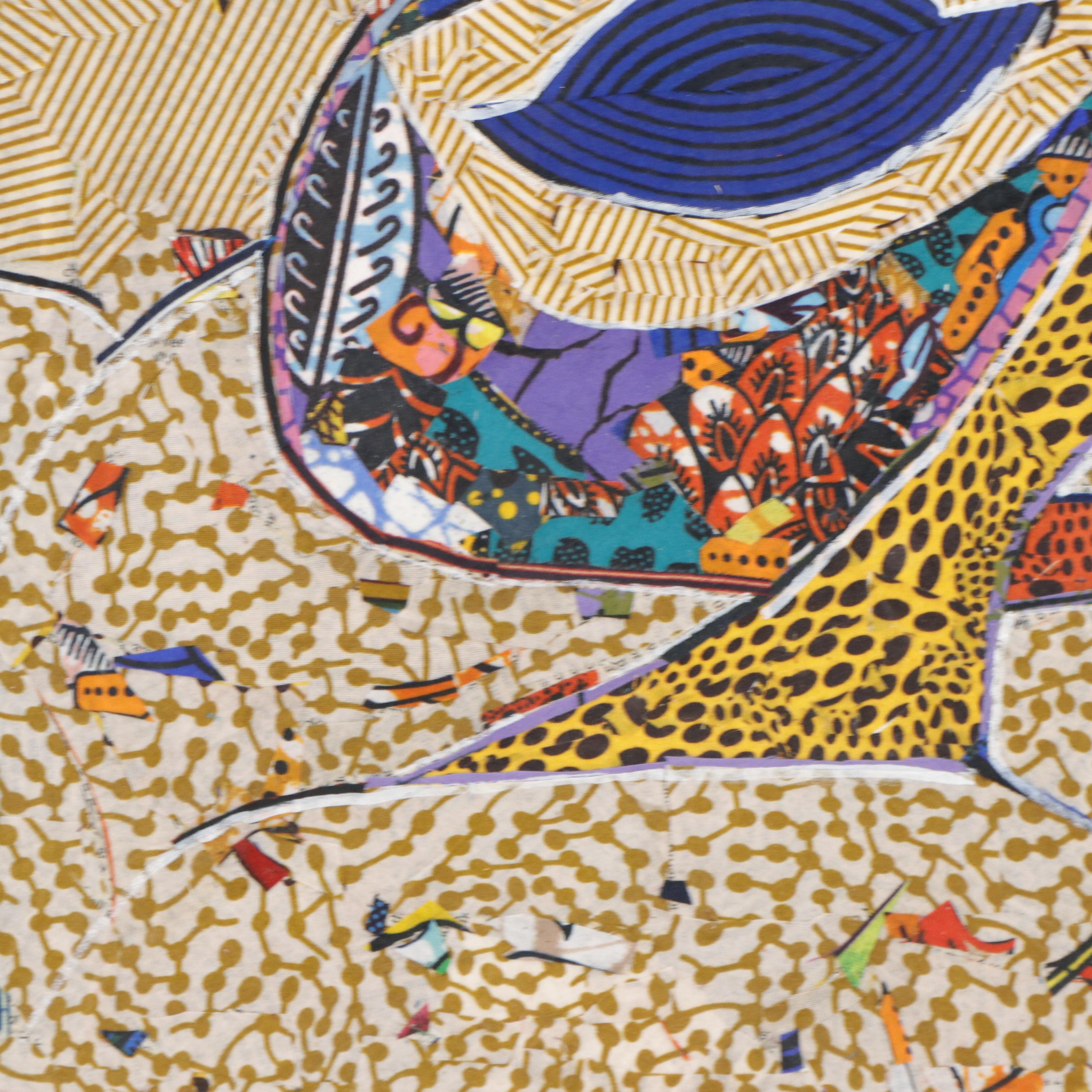 Ola Williams Abstract Mixed Media Painting "Prosperous Lady," 2020