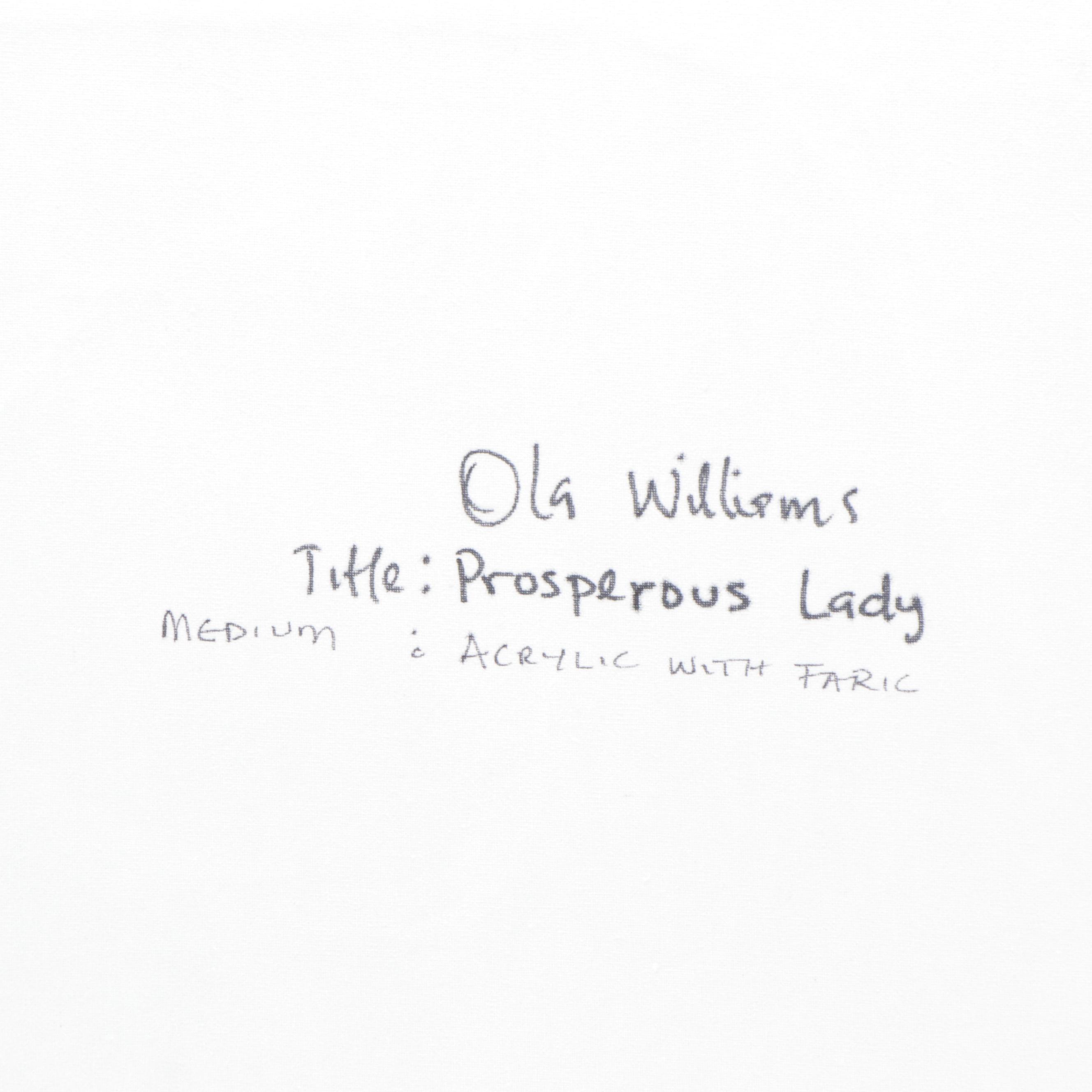 Ola Williams Abstract Mixed Media Painting "Prosperous Lady," 2020