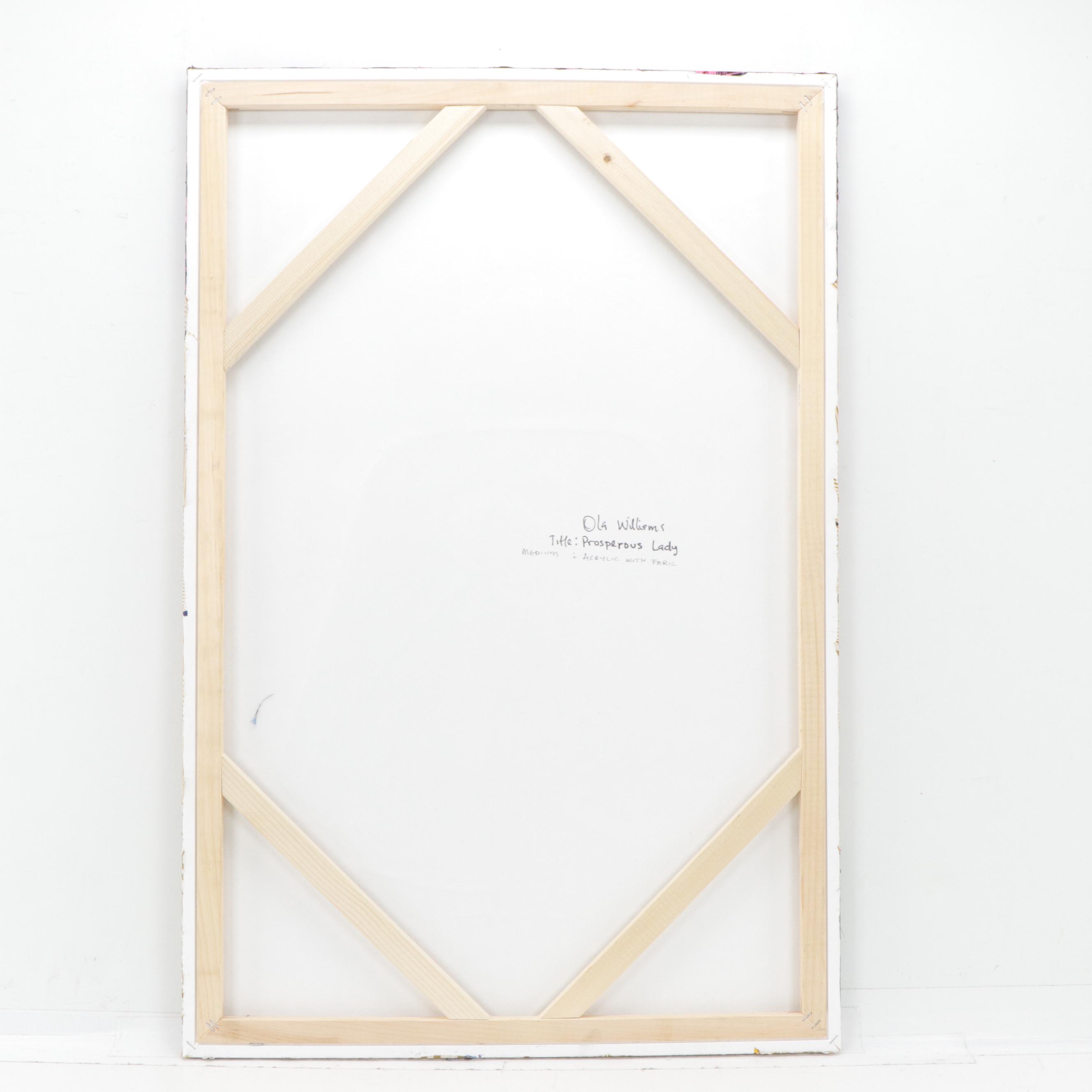 Ola Williams Abstract Mixed Media Painting "Prosperous Lady," 2020