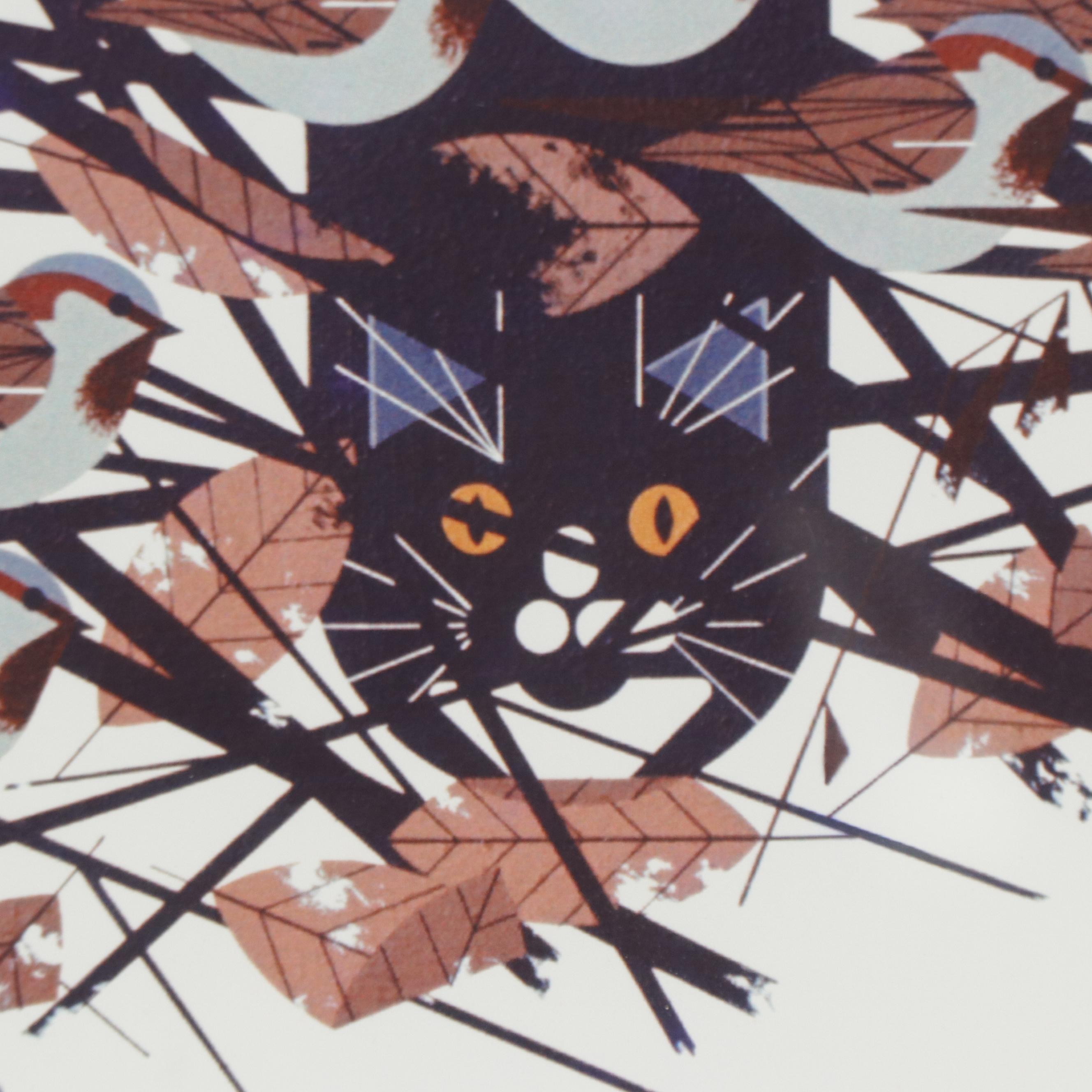 Charley Harper Giclée "His Eyes Are on the Sparrows," Circa 2006