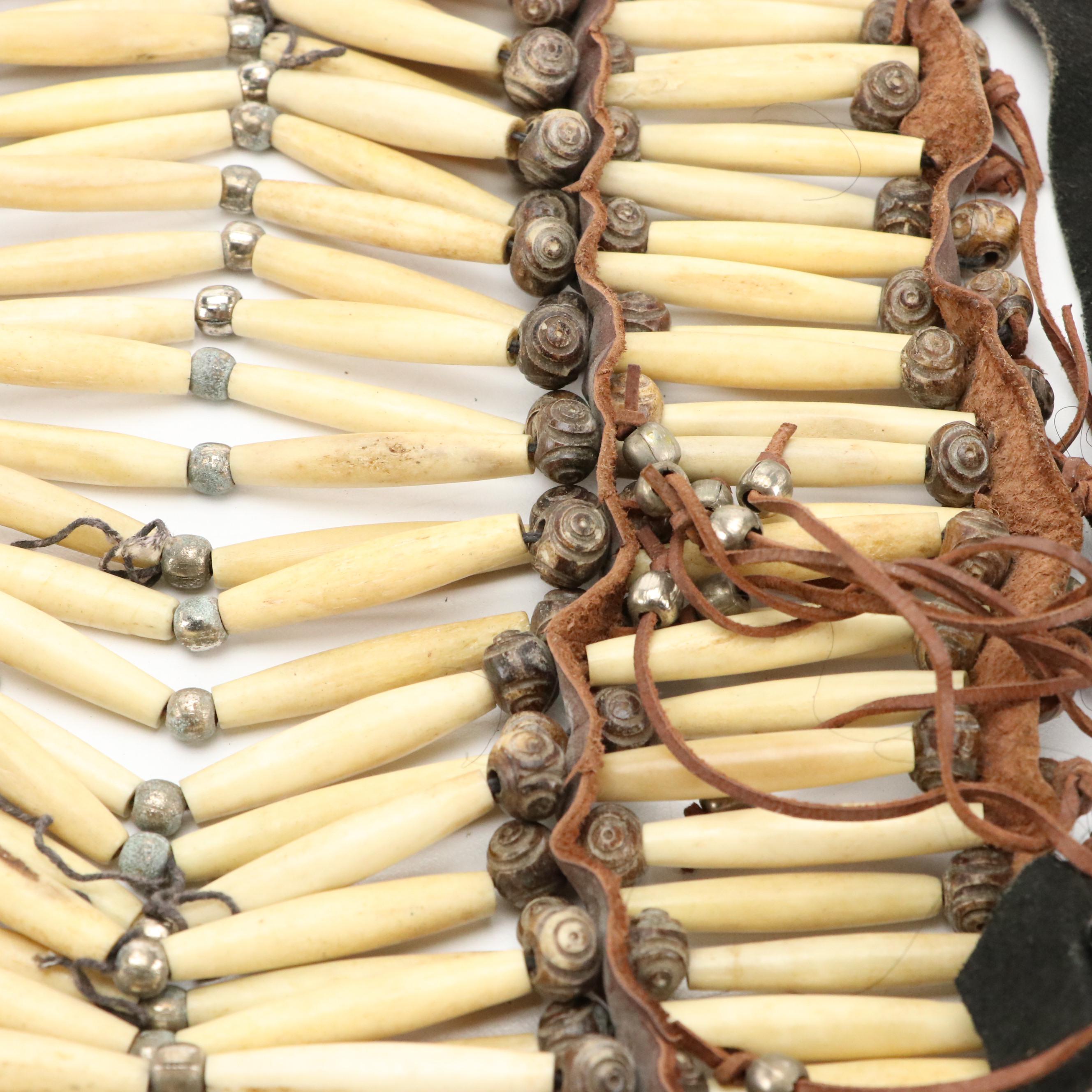 Native American Plains Style Bone Hairpipe Breastplate