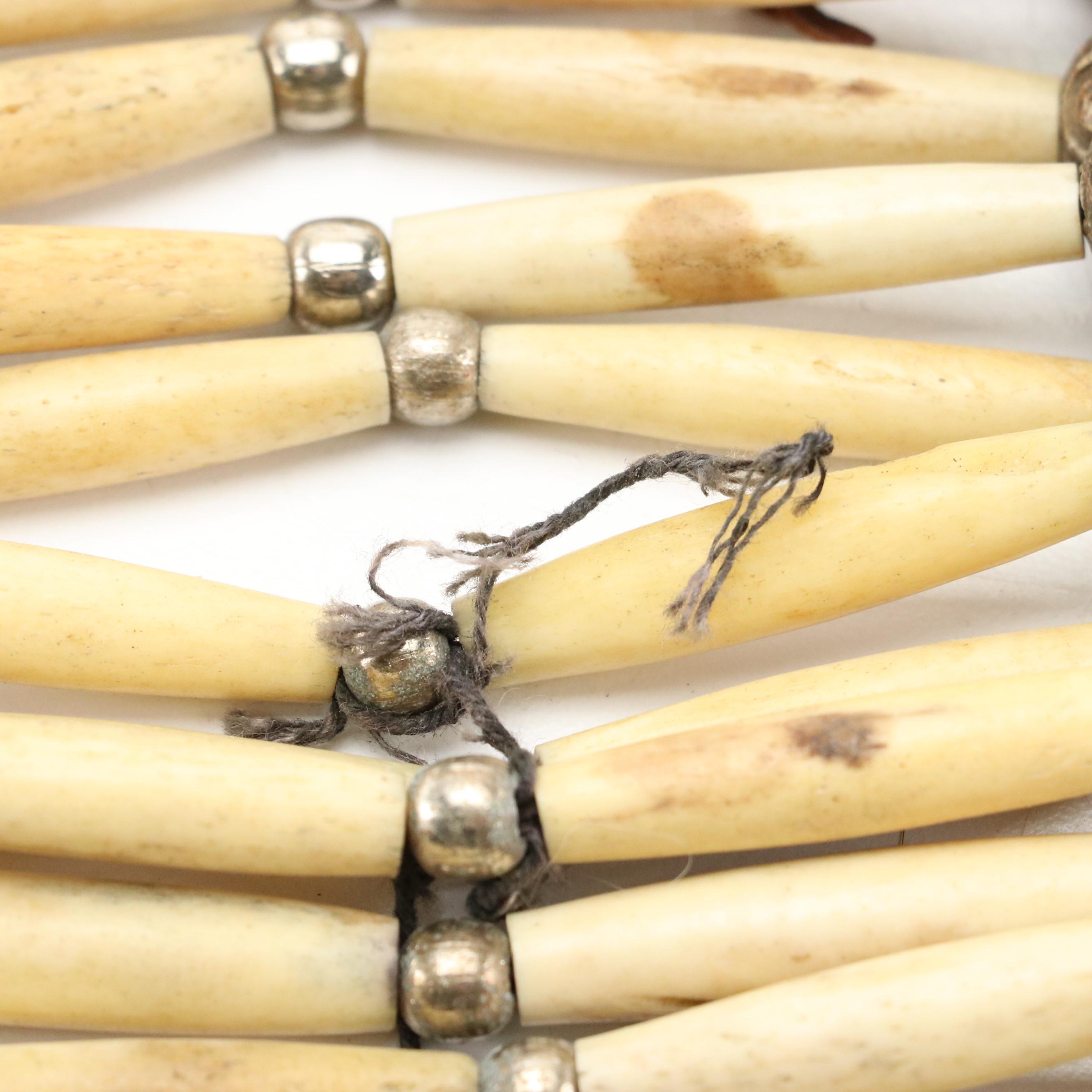 Native American Plains Style Bone Hairpipe Breastplate