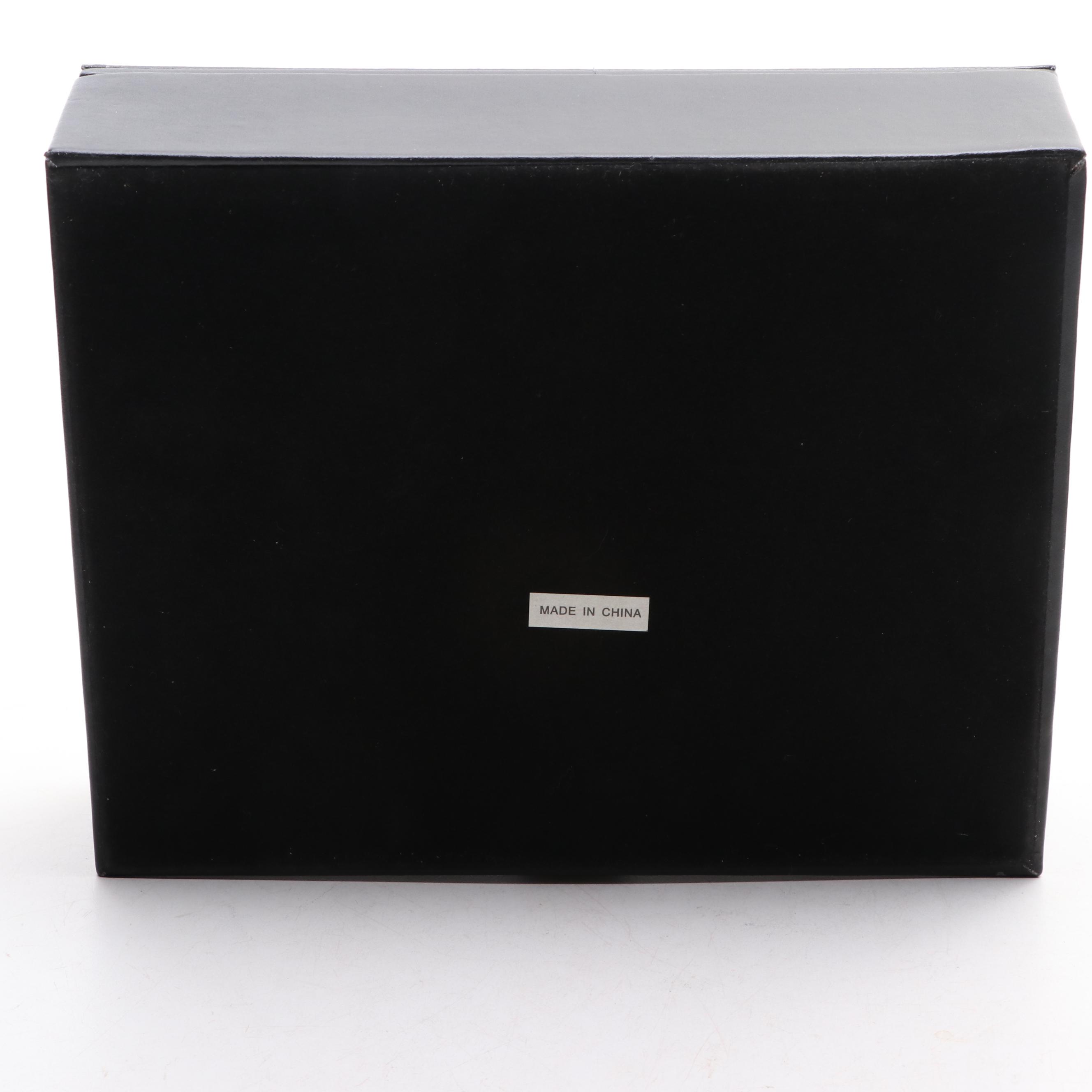 Faux Leather Watch Case and Jewelry Box with Black Matte Finish