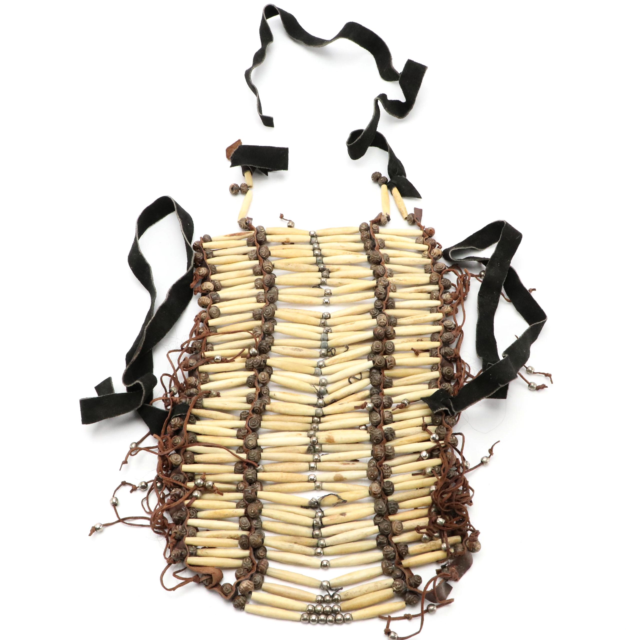 Native American Plains Style Bone Hairpipe Breastplate