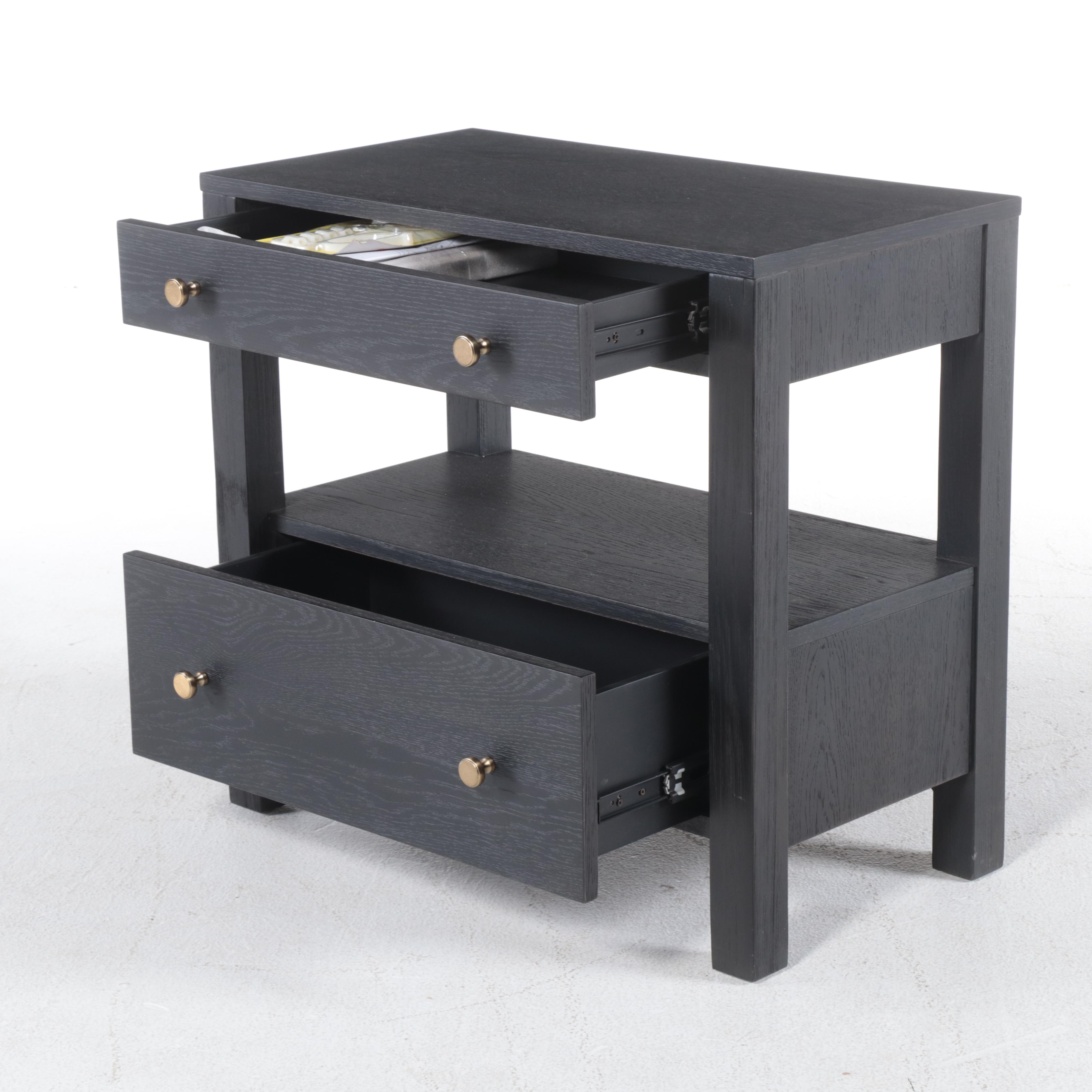 Pair of Pottery Barn Calistoga Nightstands in Dusty Charcoal