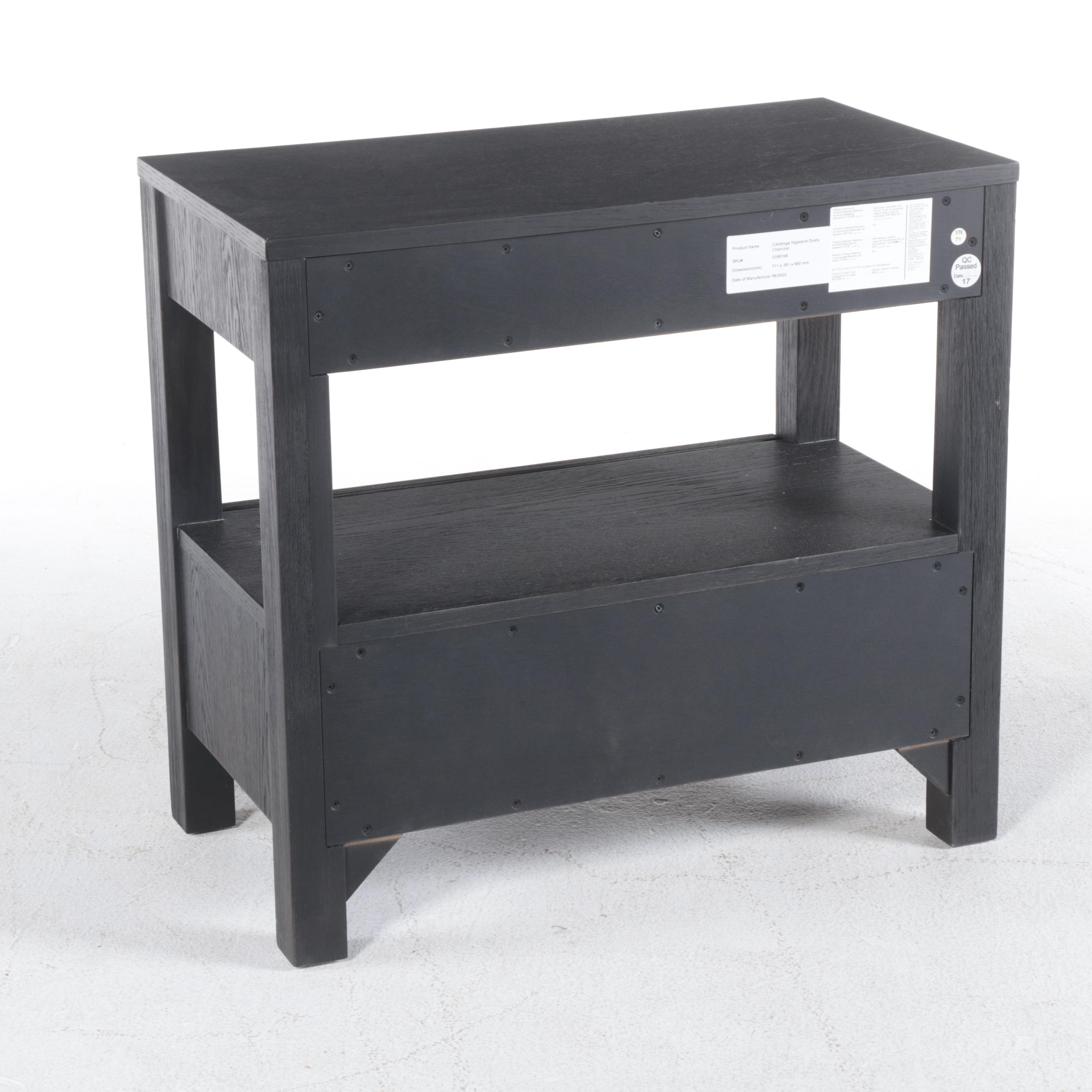 Pair of Pottery Barn Calistoga Nightstands in Dusty Charcoal