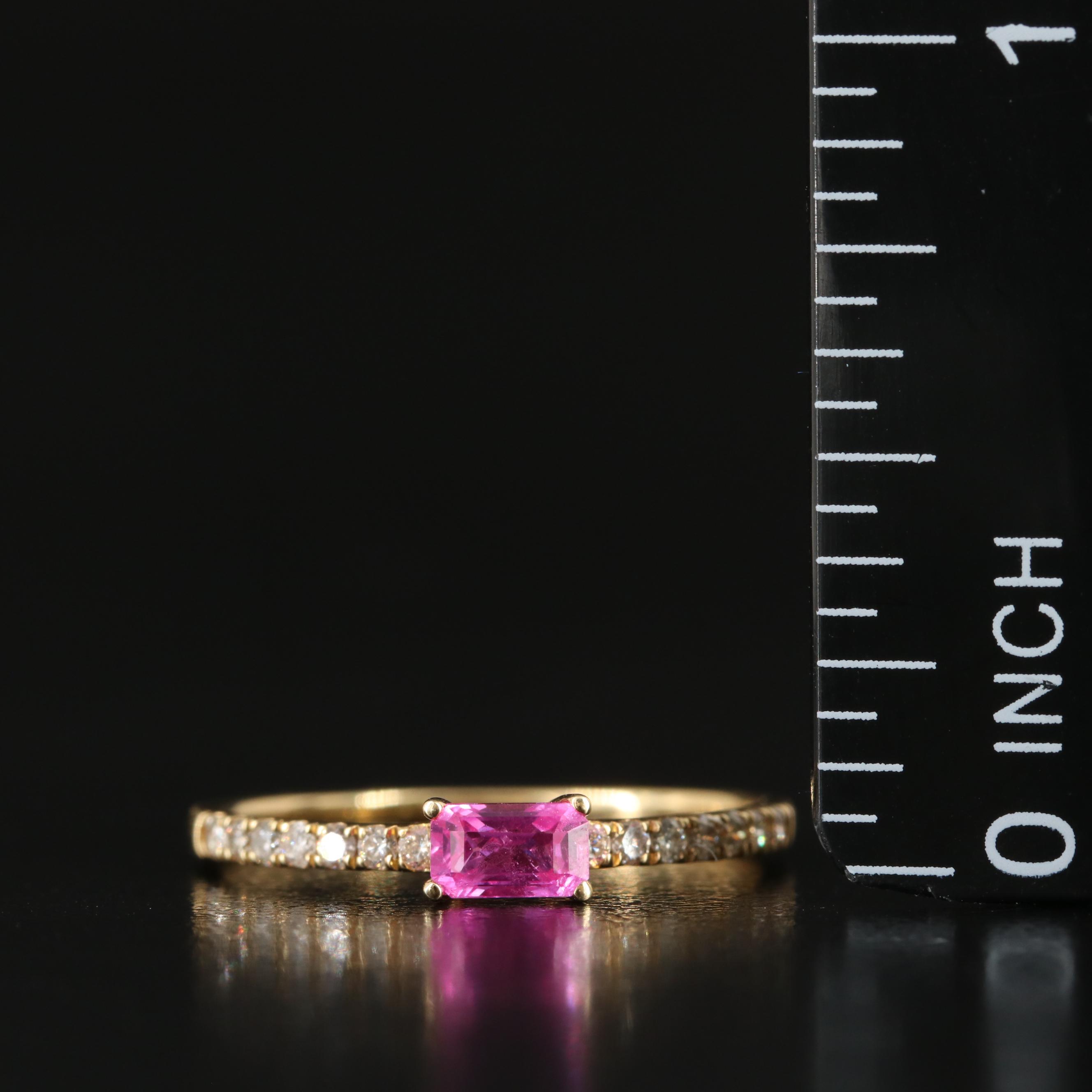 18K Ruby and Diamond Stacking Band