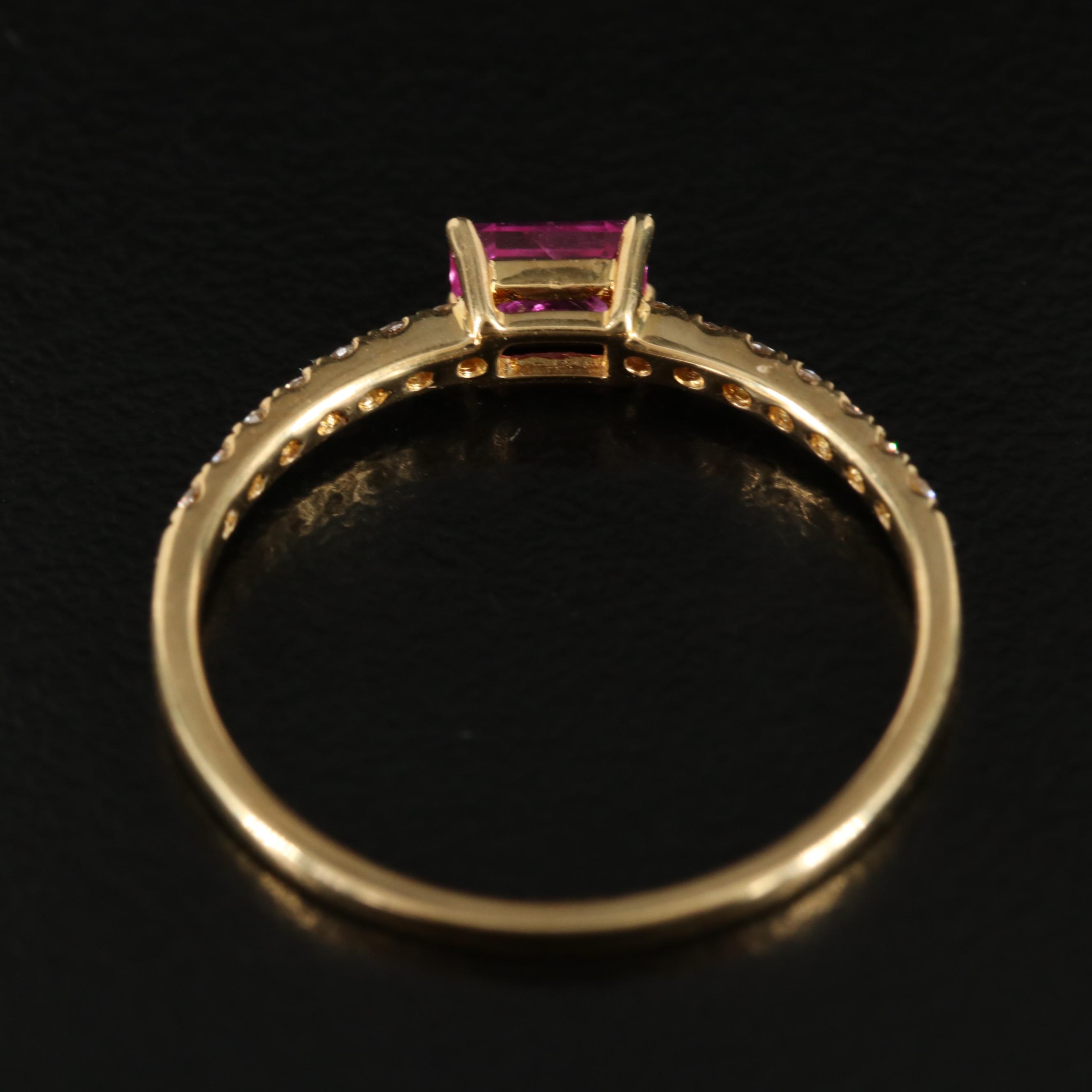 18K Ruby and Diamond Stacking Band