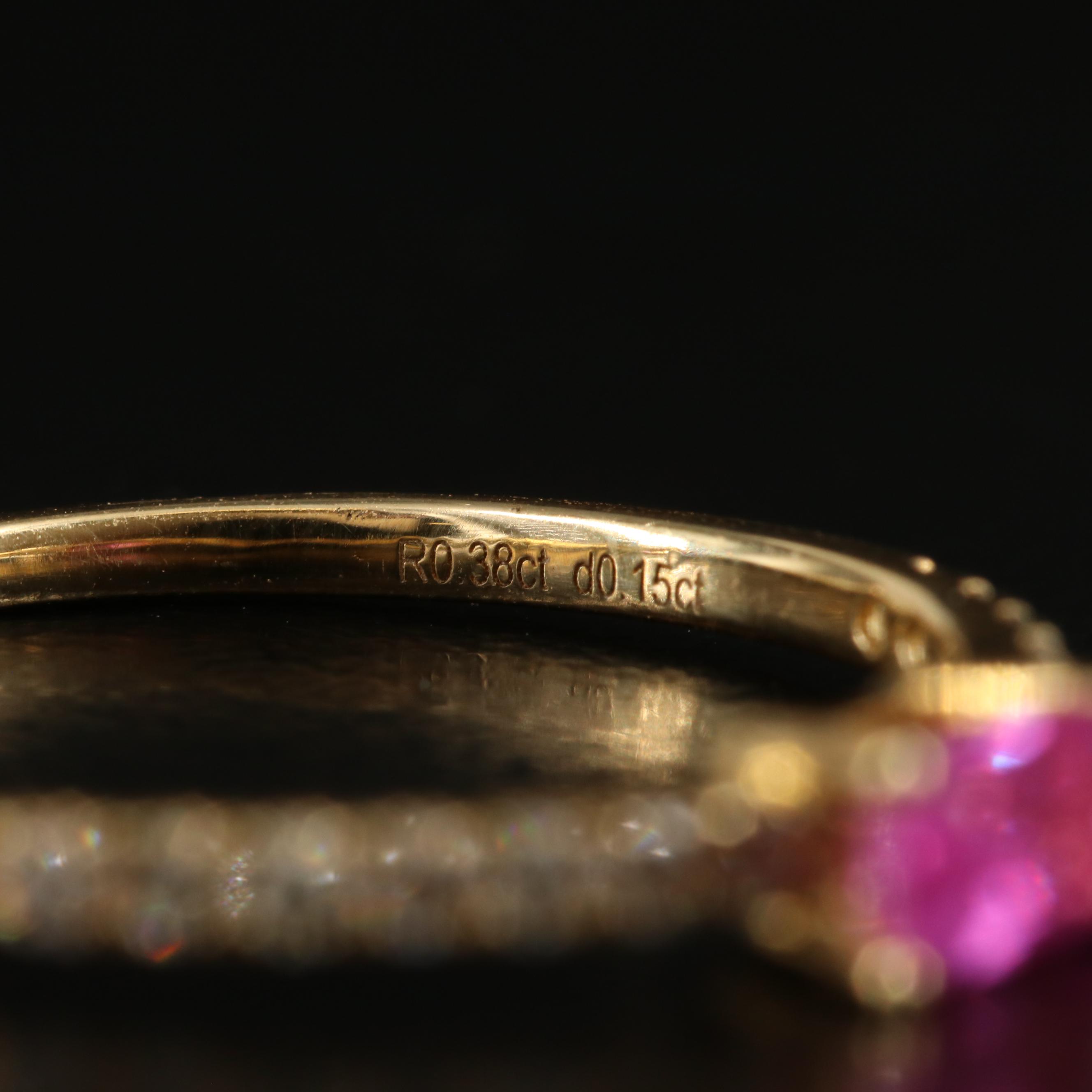 18K Ruby and Diamond Stacking Band