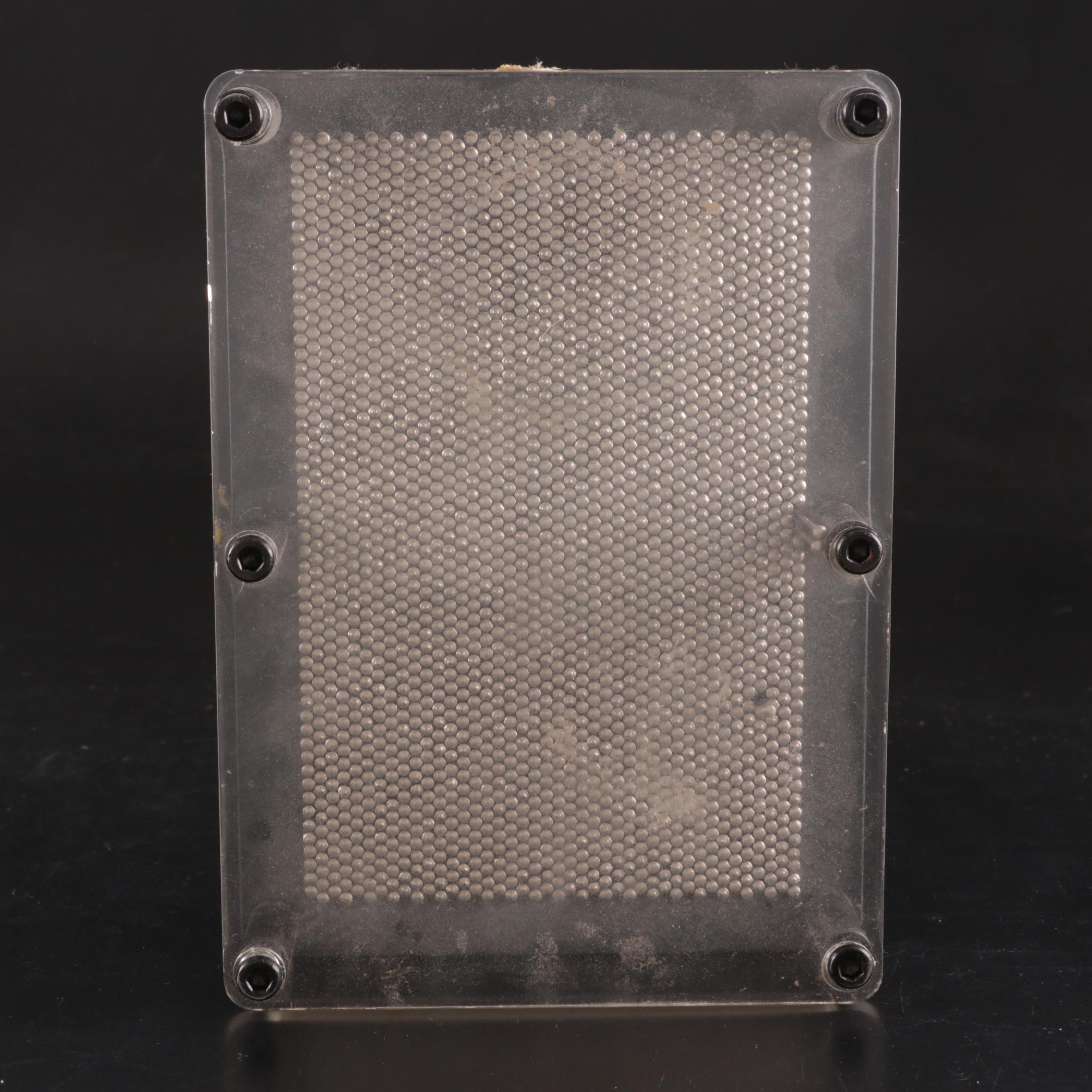 Italian Ceramic "Fedelino" Figure and Plinth Base with 3D Pin Art Toy