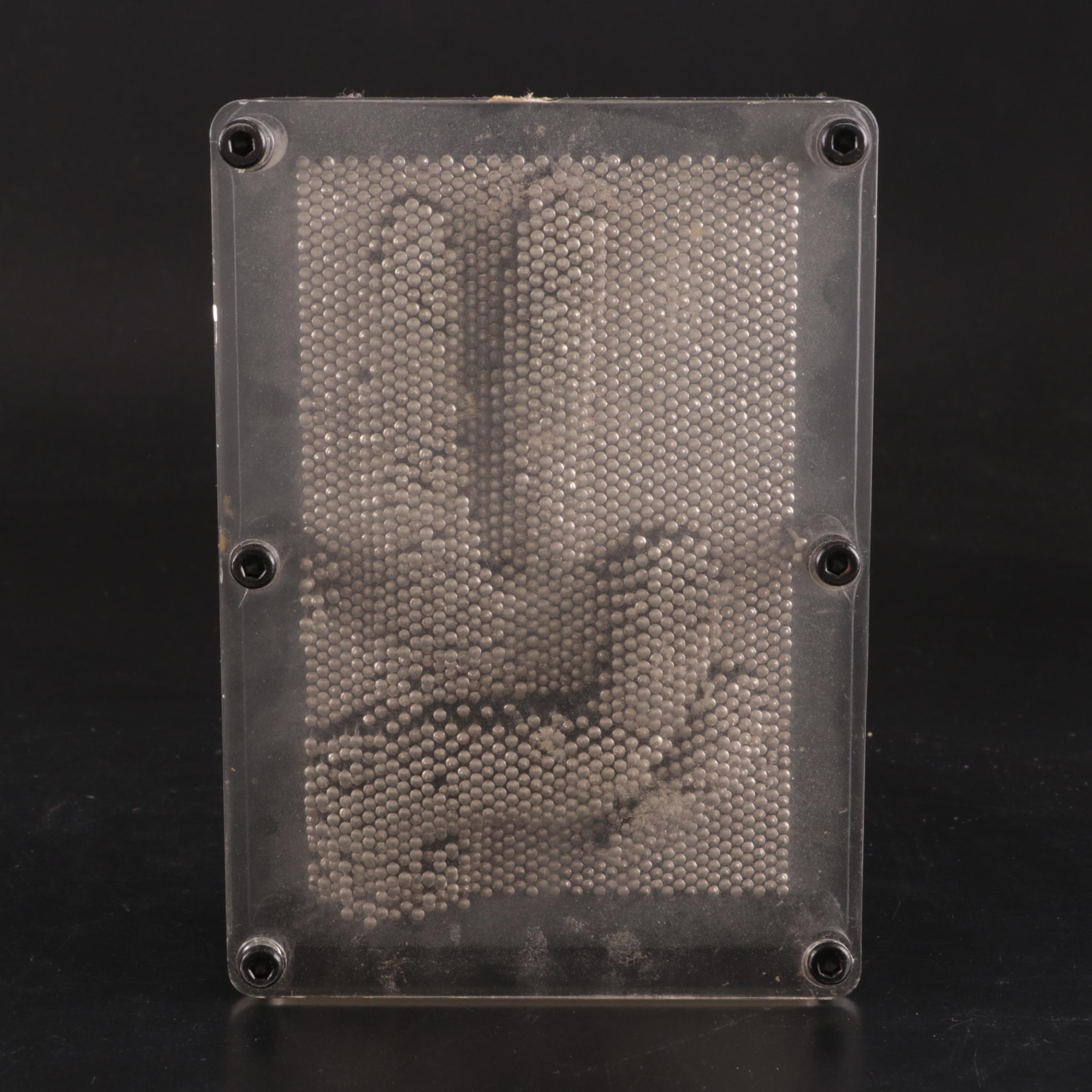 Italian Ceramic "Fedelino" Figure and Plinth Base with 3D Pin Art Toy