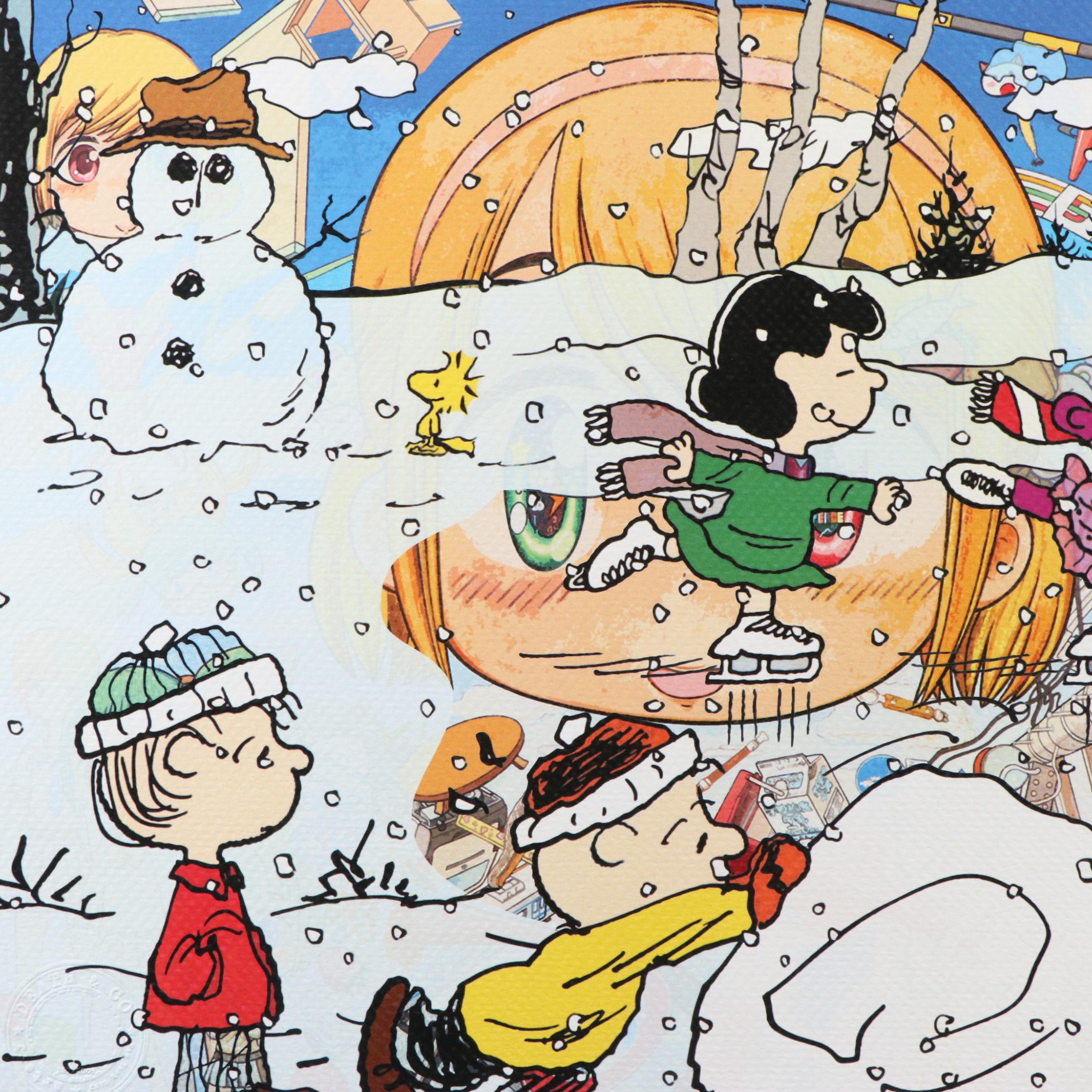 Death NYC Pop Art Graphic Print of The Peanuts Gang &n Anime Characters