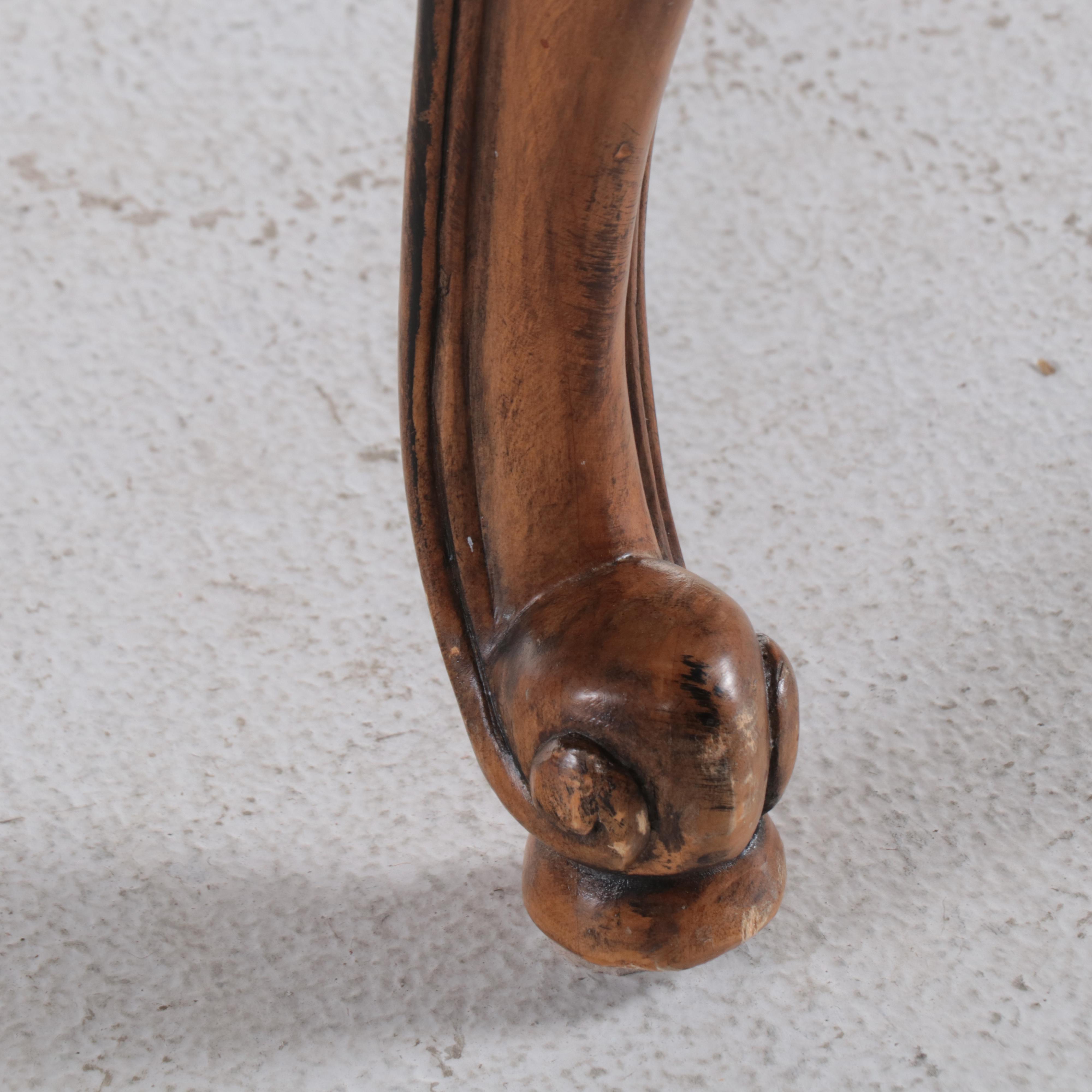 Pair of Ethan Allen French Provincial Style Custom-Upholstered Fauteuils