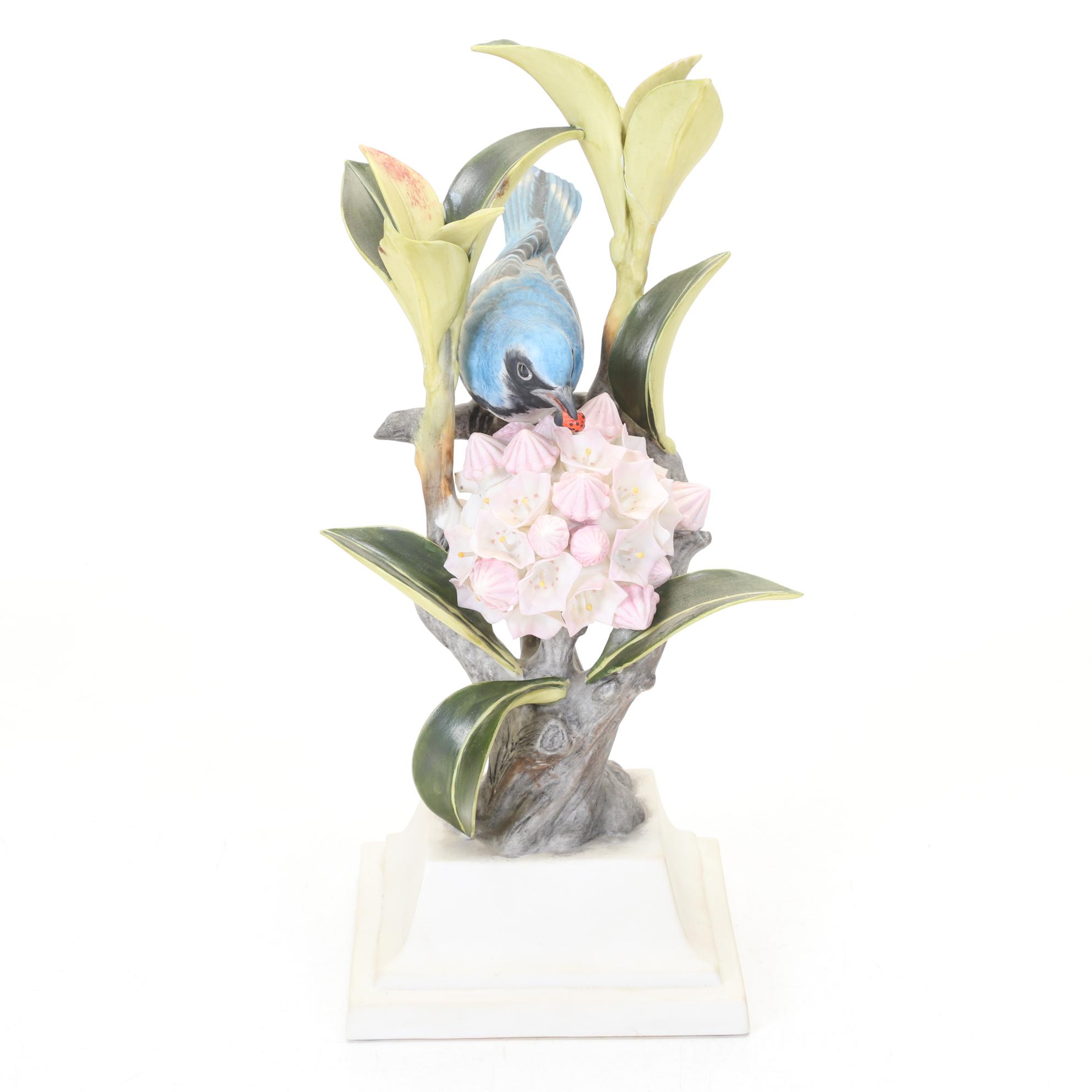 Boehm Limited Edition "Black-Throated Blue Warbler" and Other Boehm Figurines
