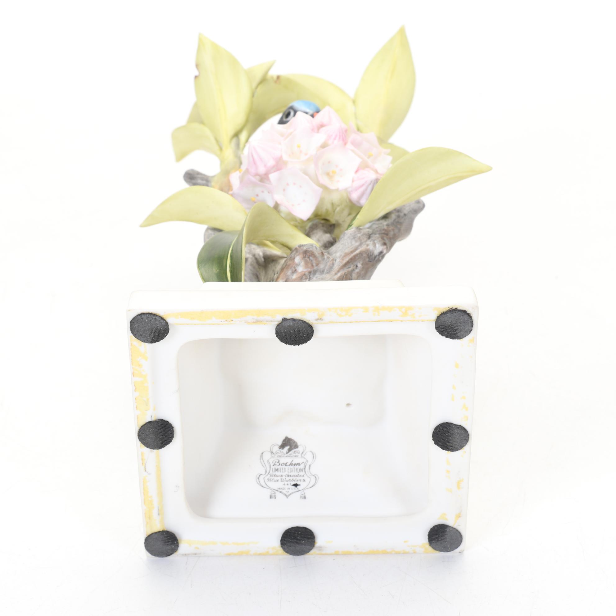 Boehm Limited Edition "Black-Throated Blue Warbler" and Other Boehm Figurines