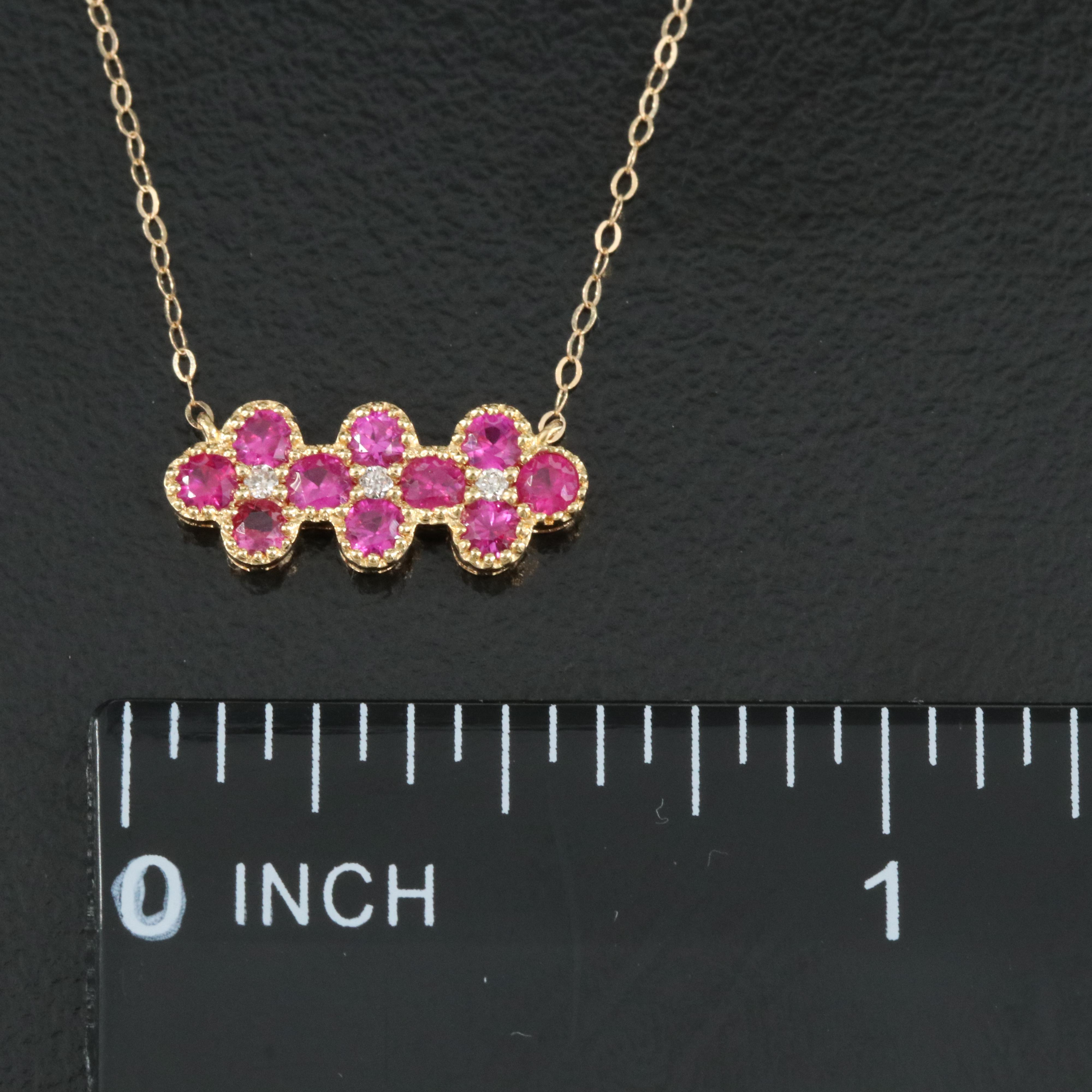 18K Ruby and Diamond Necklace
