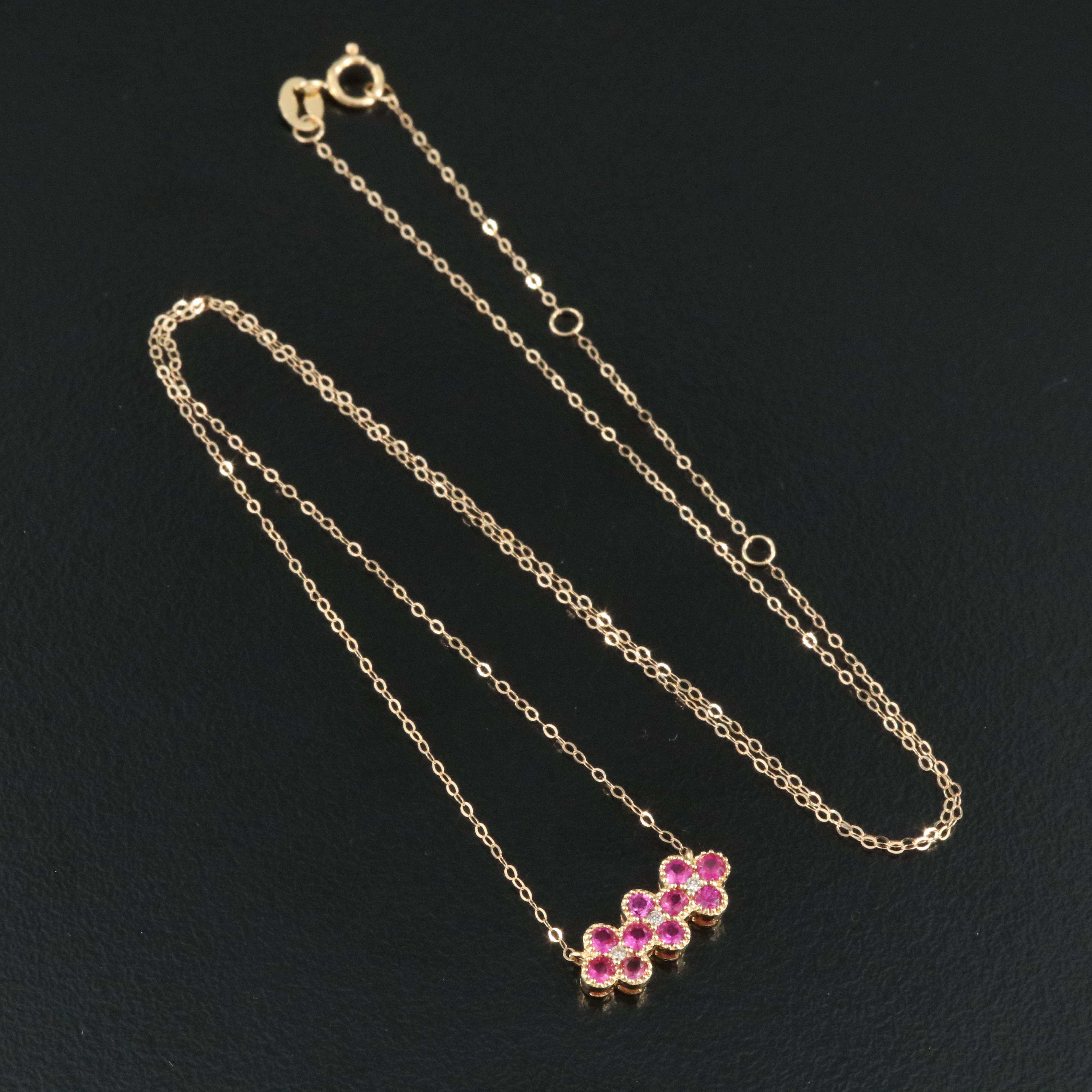 18K Ruby and Diamond Necklace