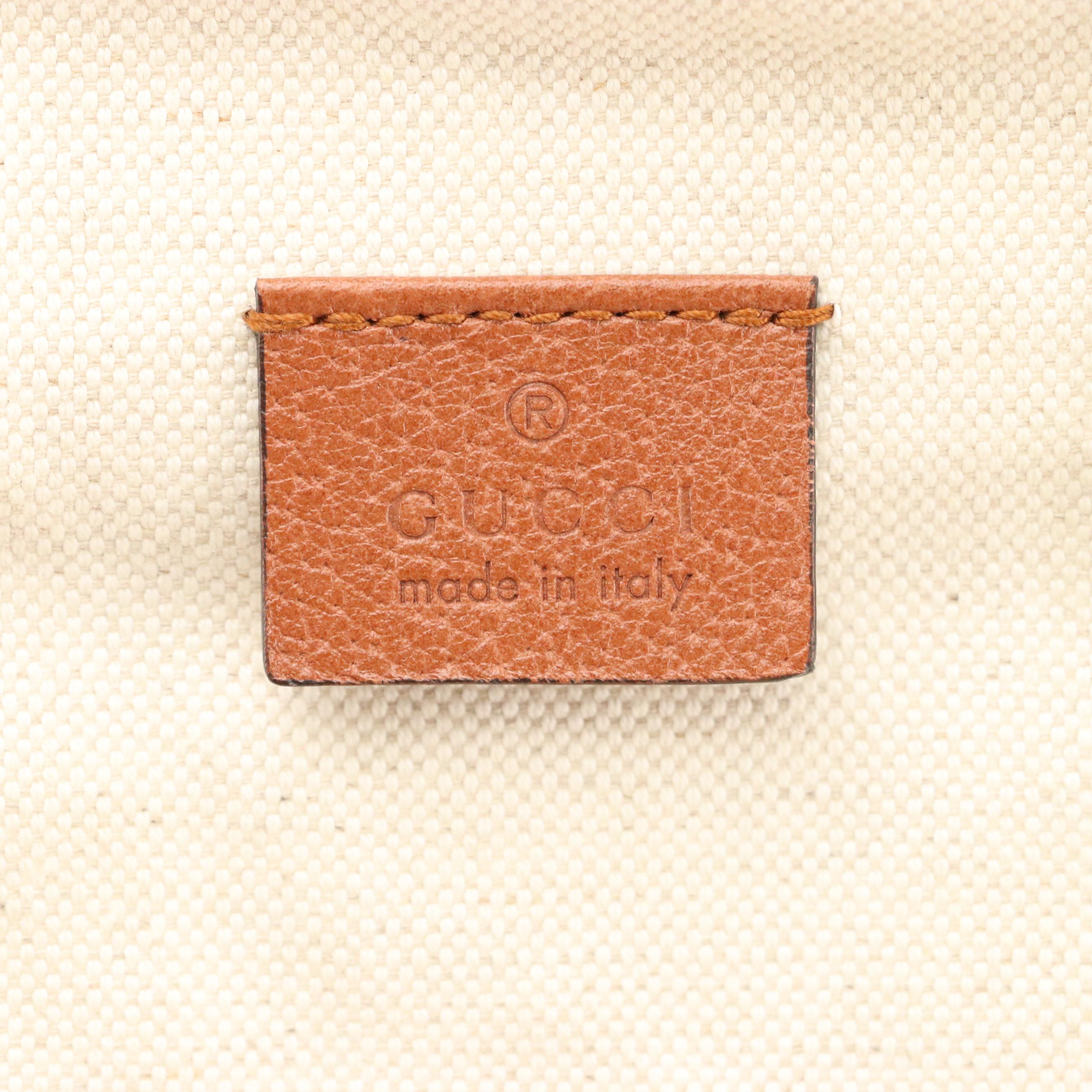 Gucci LA Dodgers Backpack in GG Canvas and Leather Trim