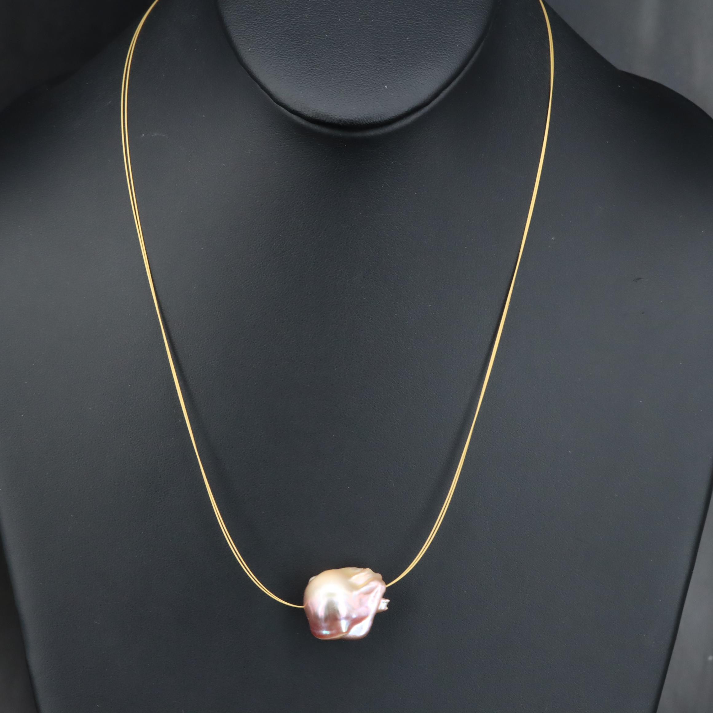 Pearl Two Strand Necklace with 18K Clasp