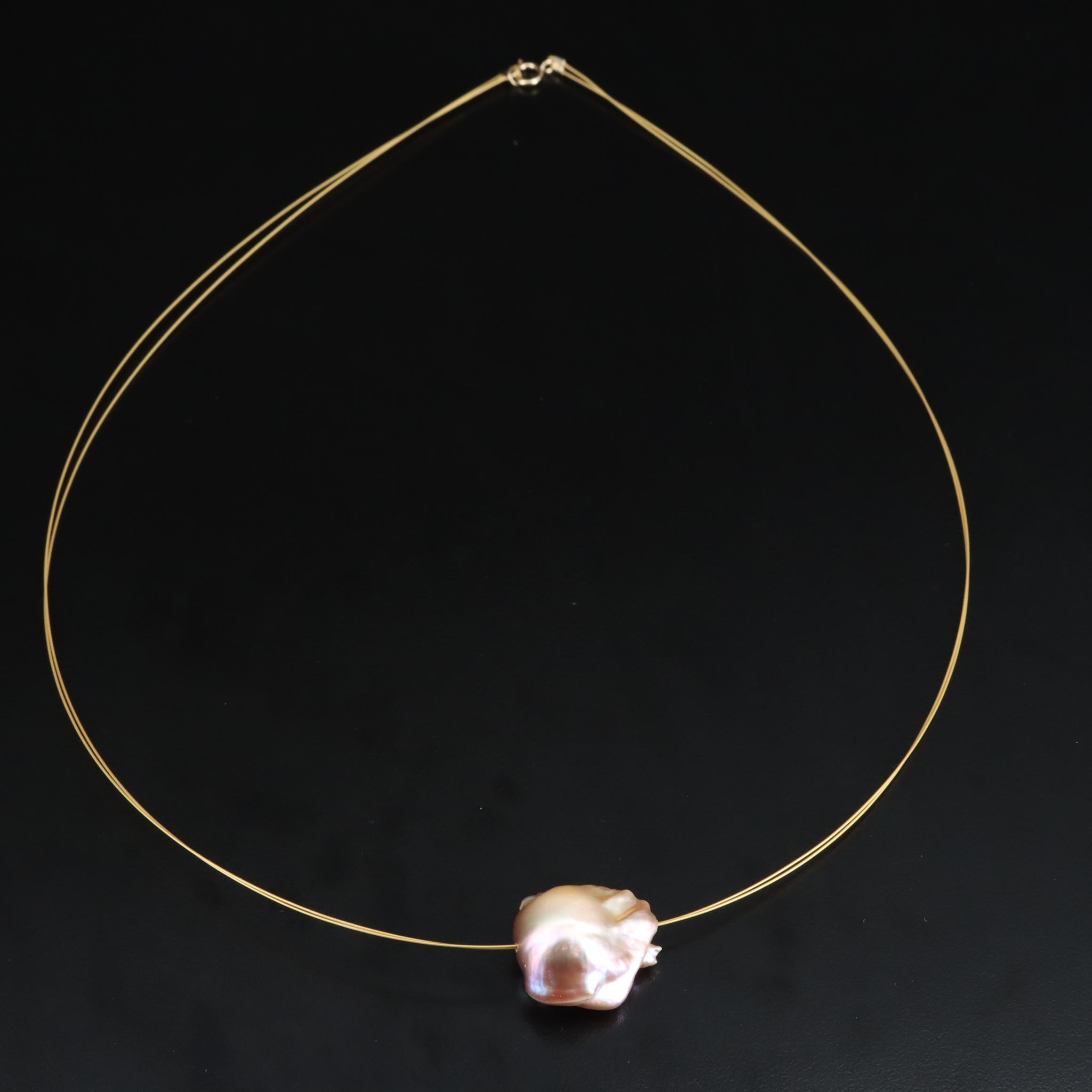 Pearl Two Strand Necklace with 18K Clasp