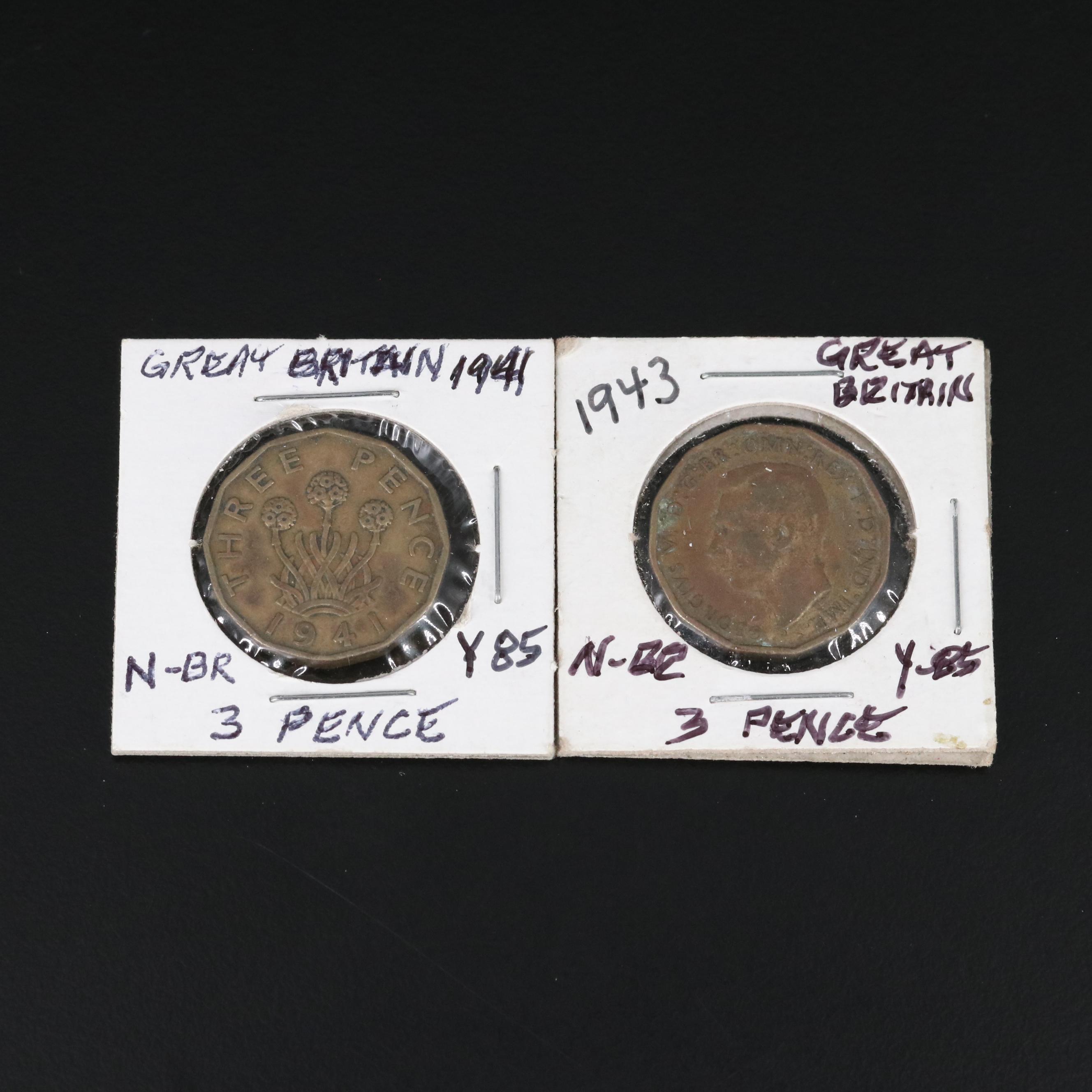 Collection of Thirty-Five Great Britain Assorted Coins