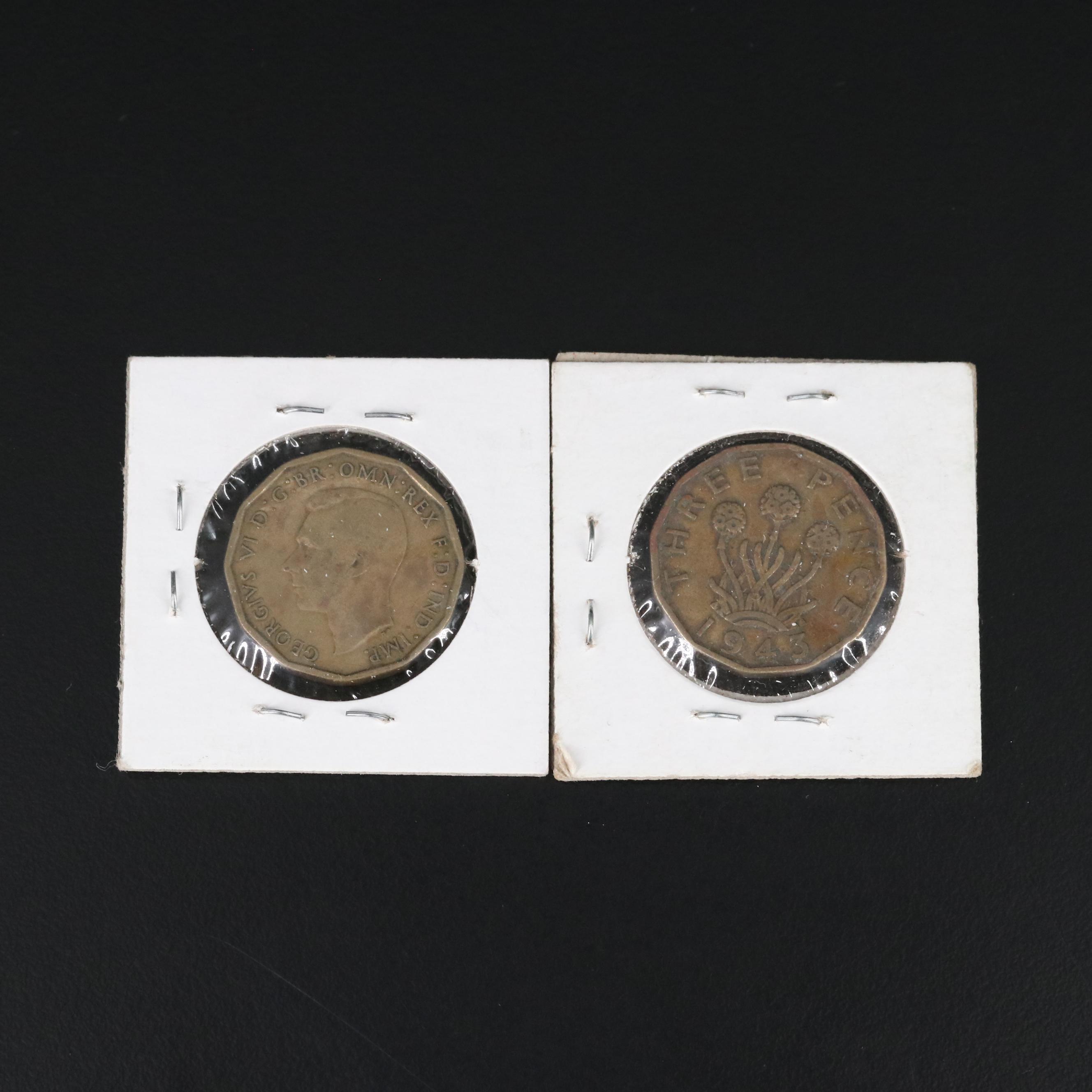 Collection of Thirty-Five Great Britain Assorted Coins