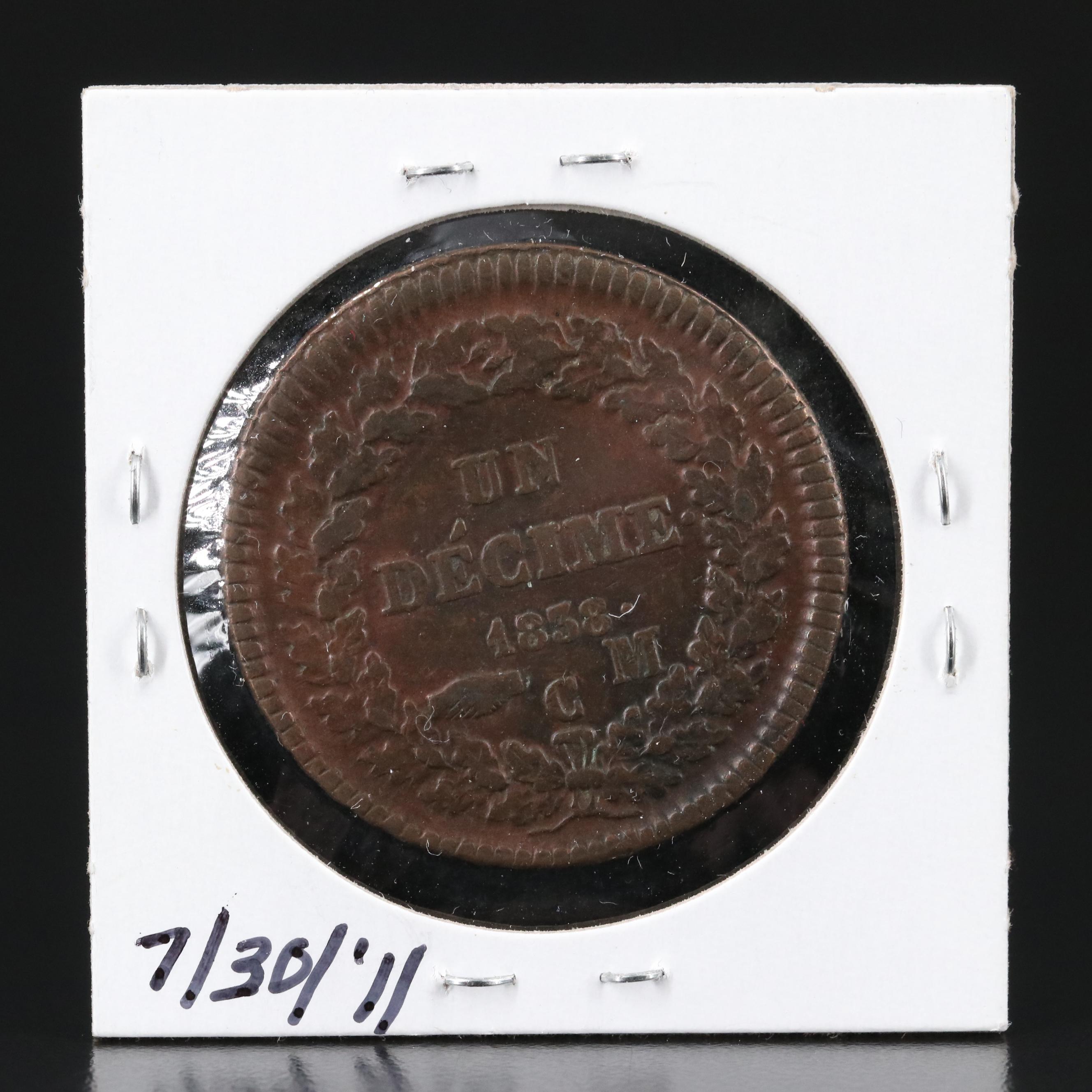 Collection of Four Large Copper World Coins From the 1800's