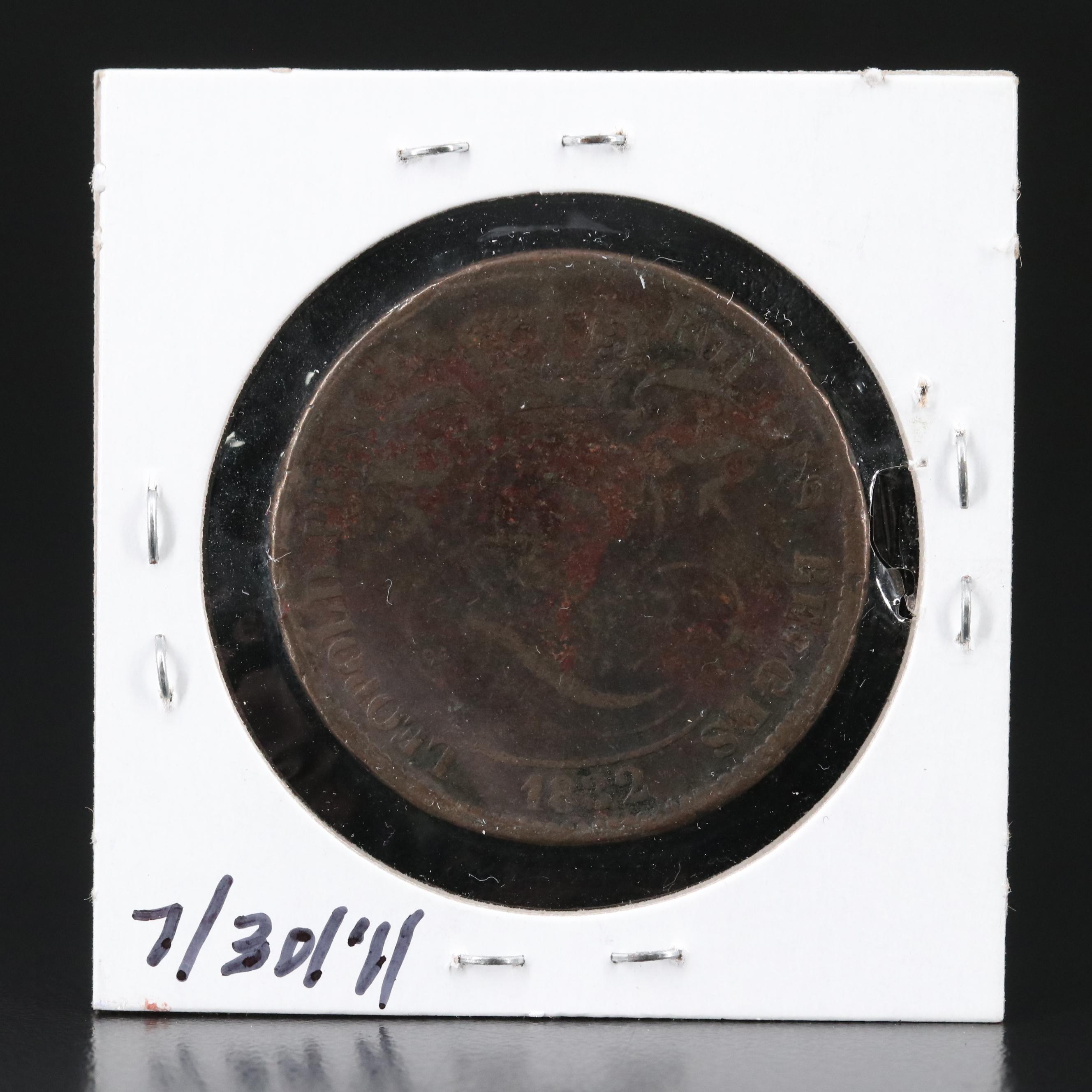 Collection of Four Large Copper World Coins From the 1800's