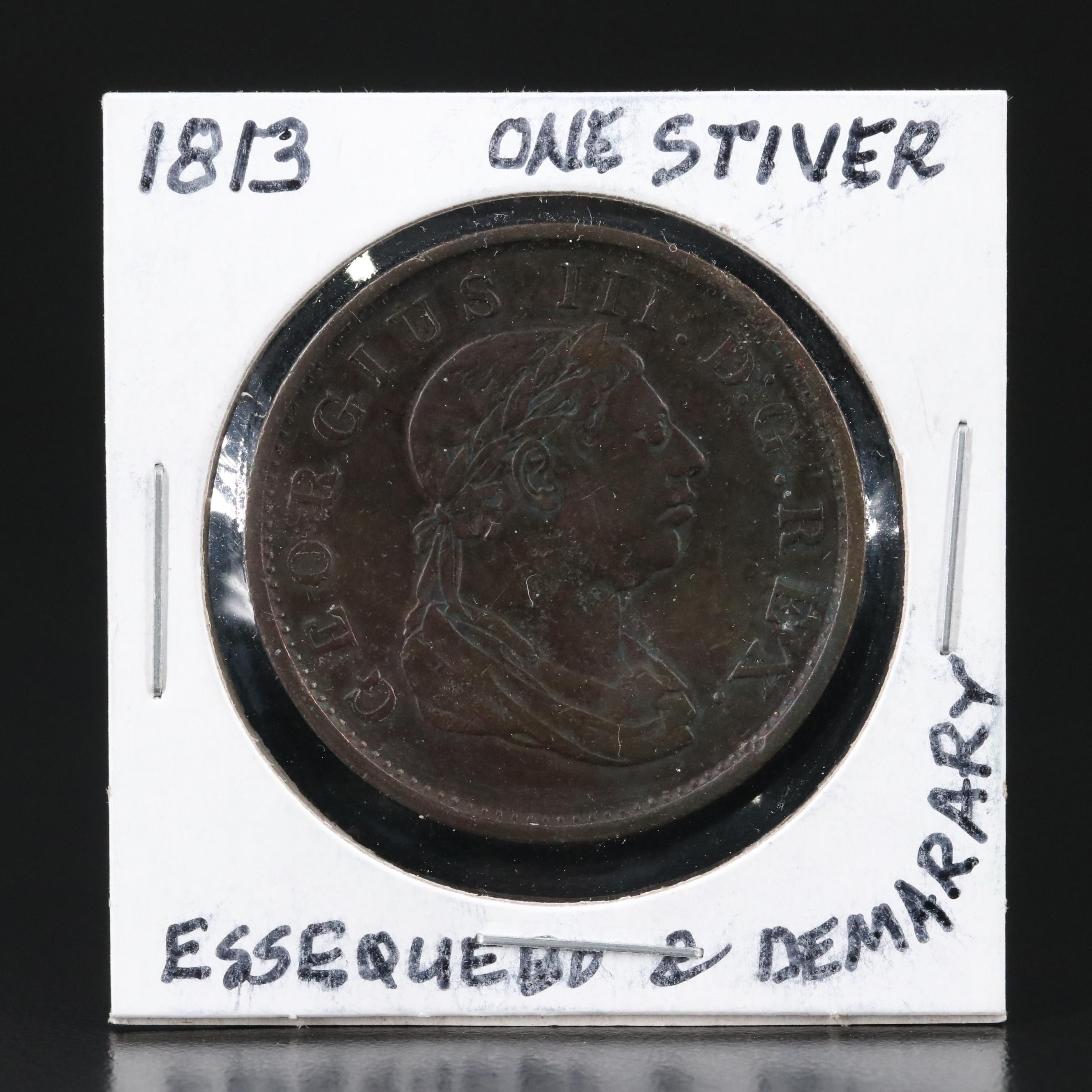 Collection of Four Large Copper World Coins From the 1800's