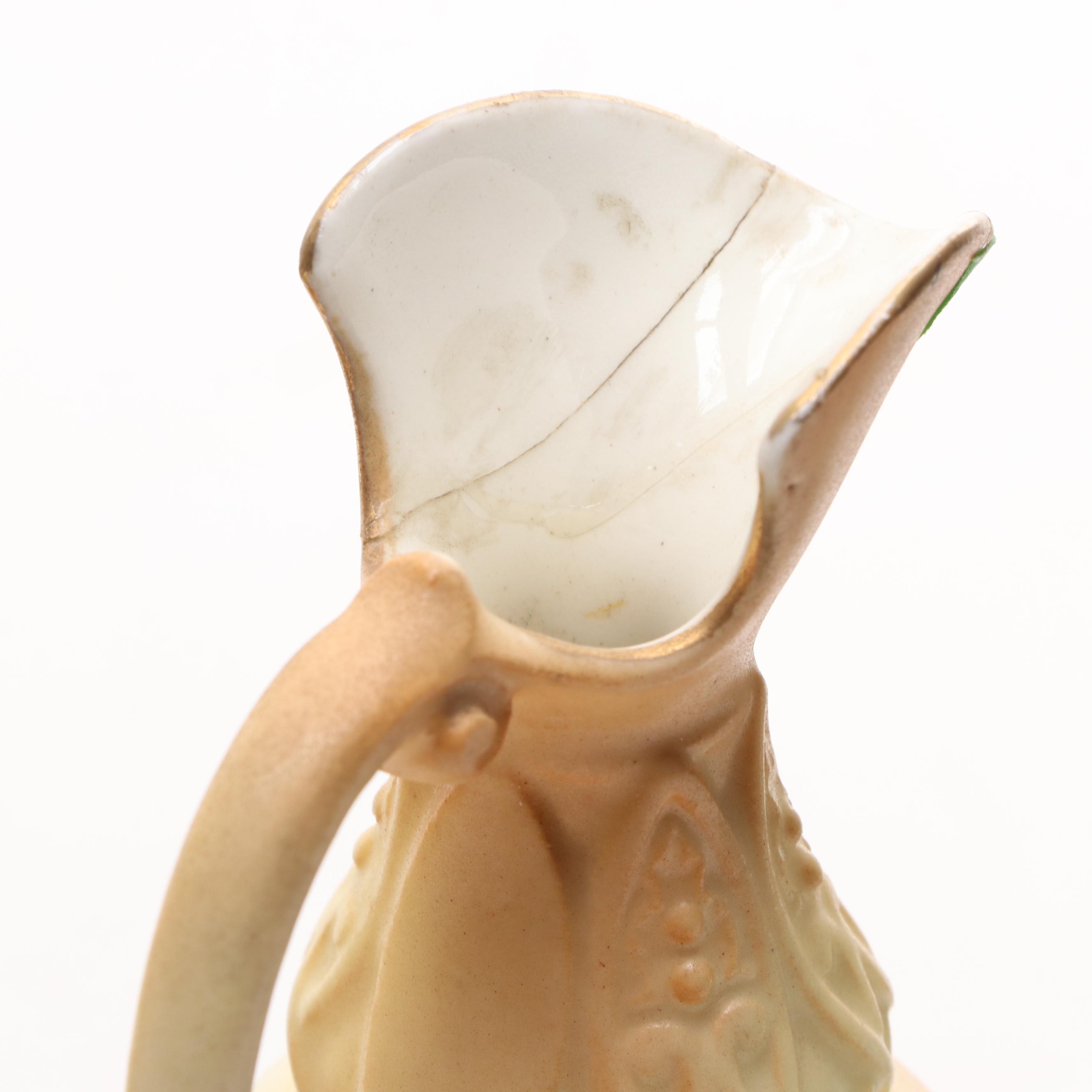 Robert Hanke Ewer and Vase with Other Hand Embellished Porcelain Shakers