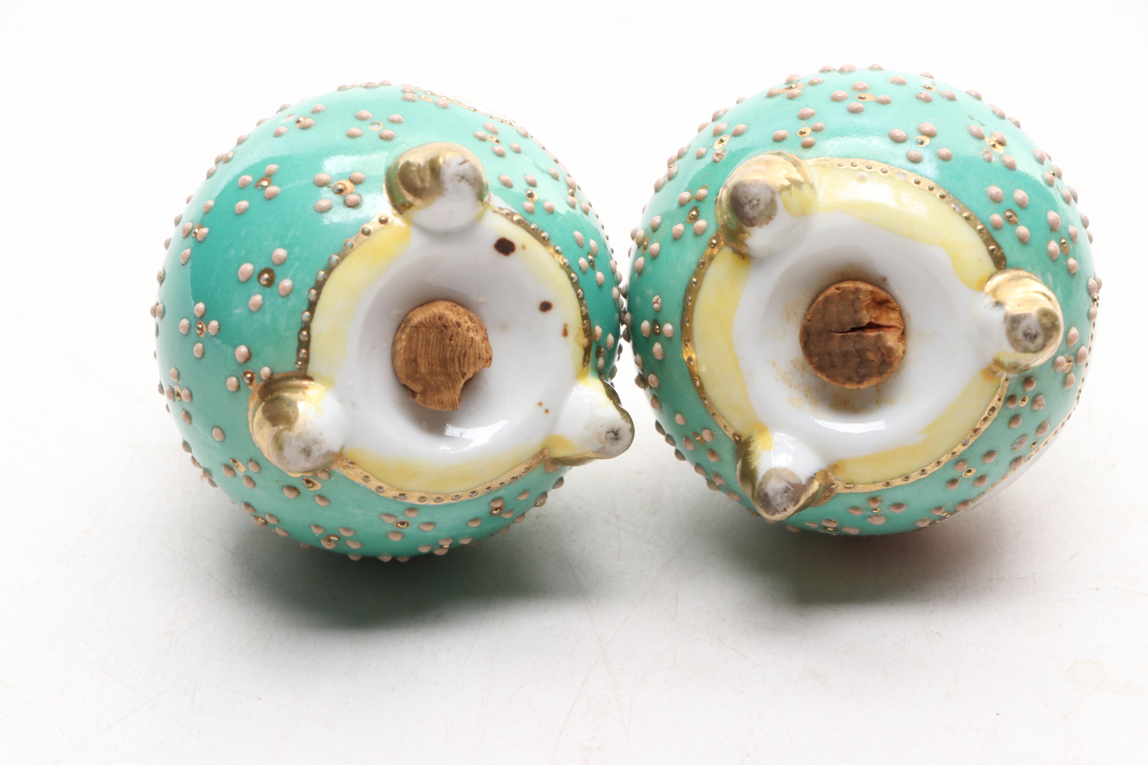 Robert Hanke Ewer and Vase with Other Hand Embellished Porcelain Shakers