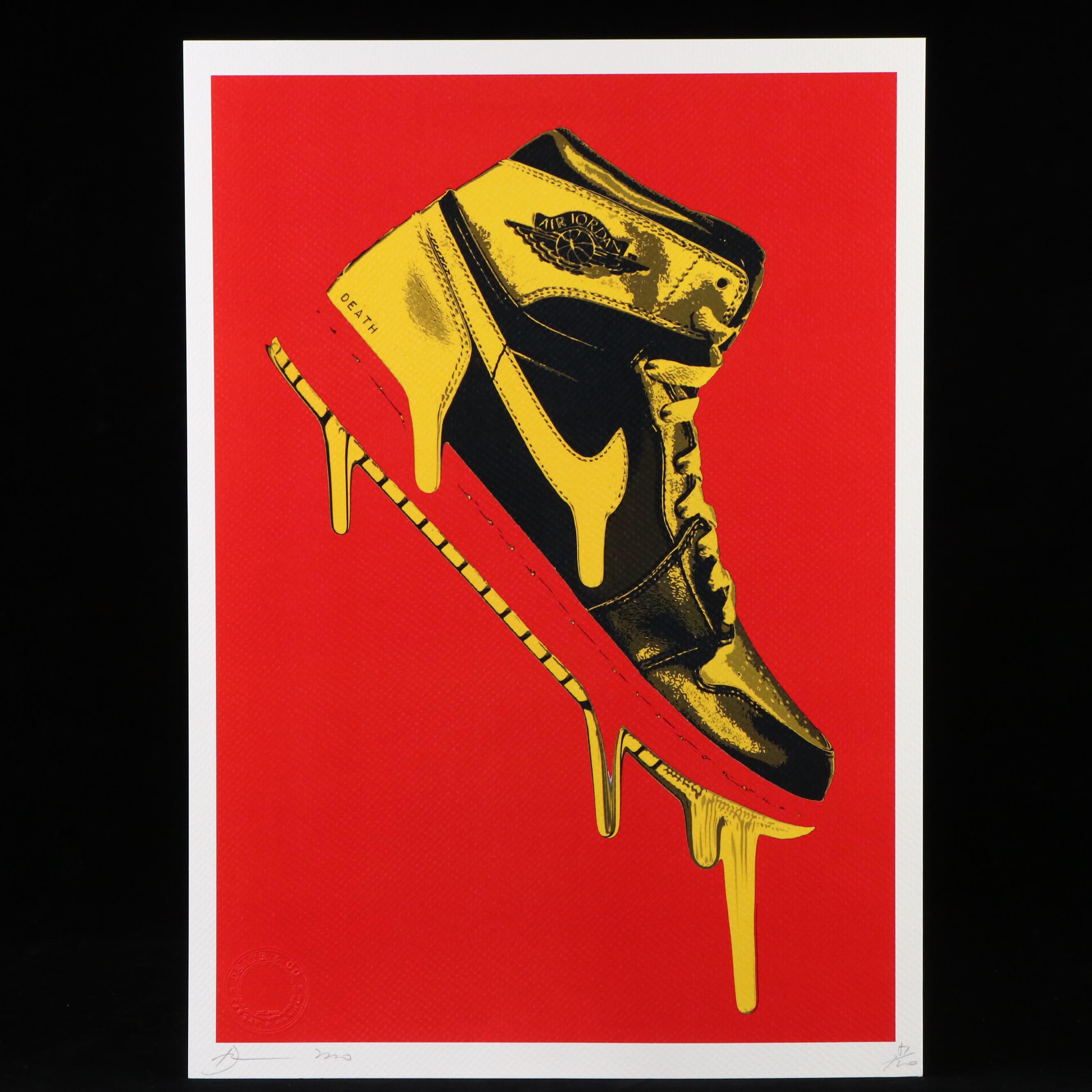 Death NYC Pop Art Graphic Print of Nike Air Jordan